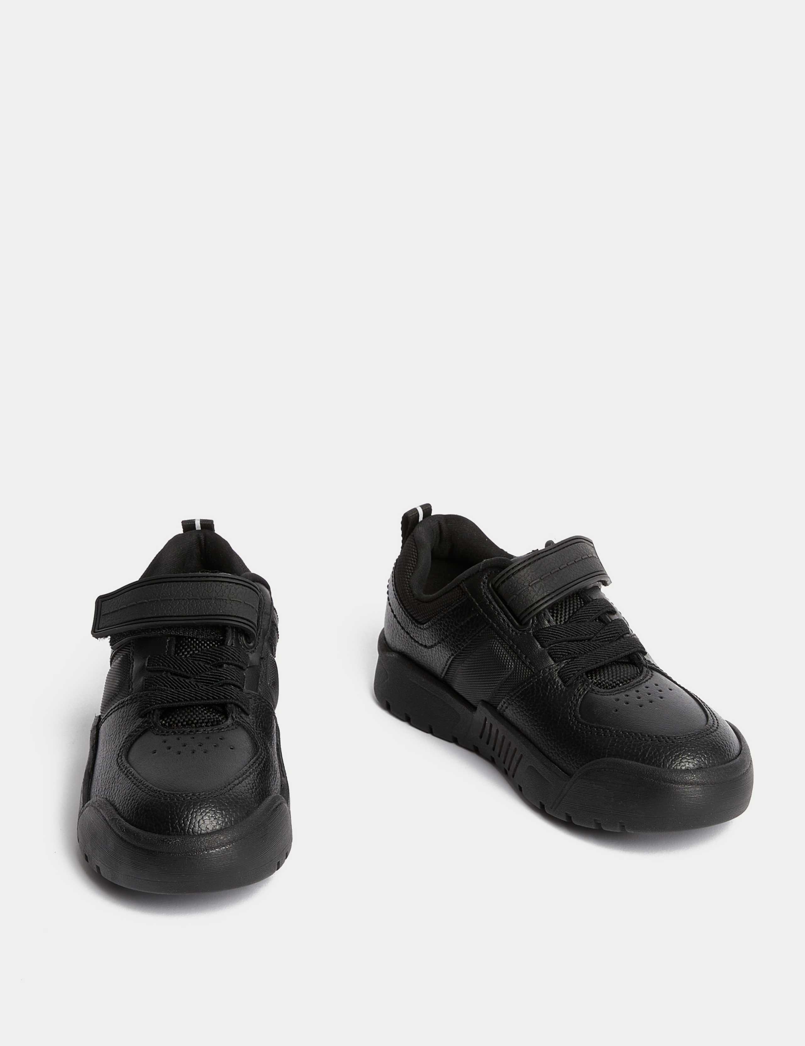 Kids' Textured Riptape School Shoes (8 Small - 2 Large) 2 of 4