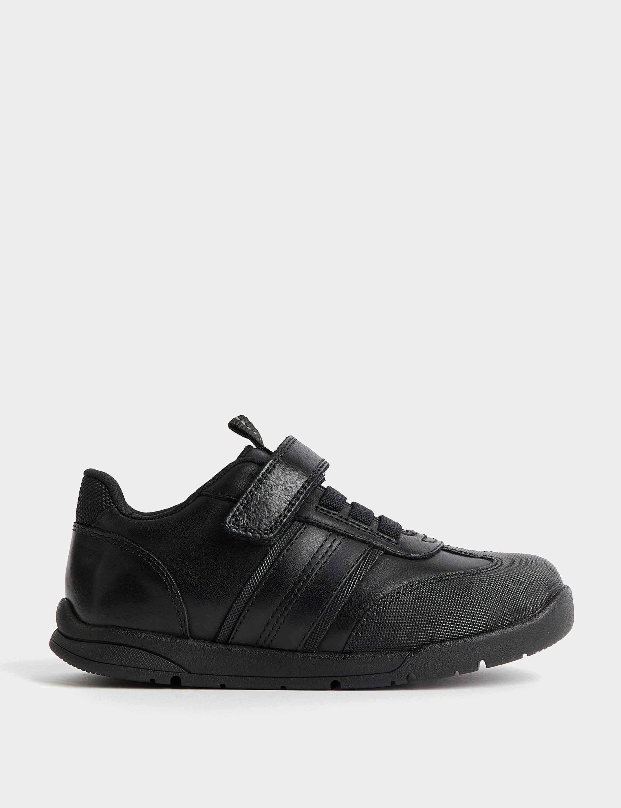 Kids' Leather Riptape School Shoes (8 Small - 2 Large) 1 of 4
