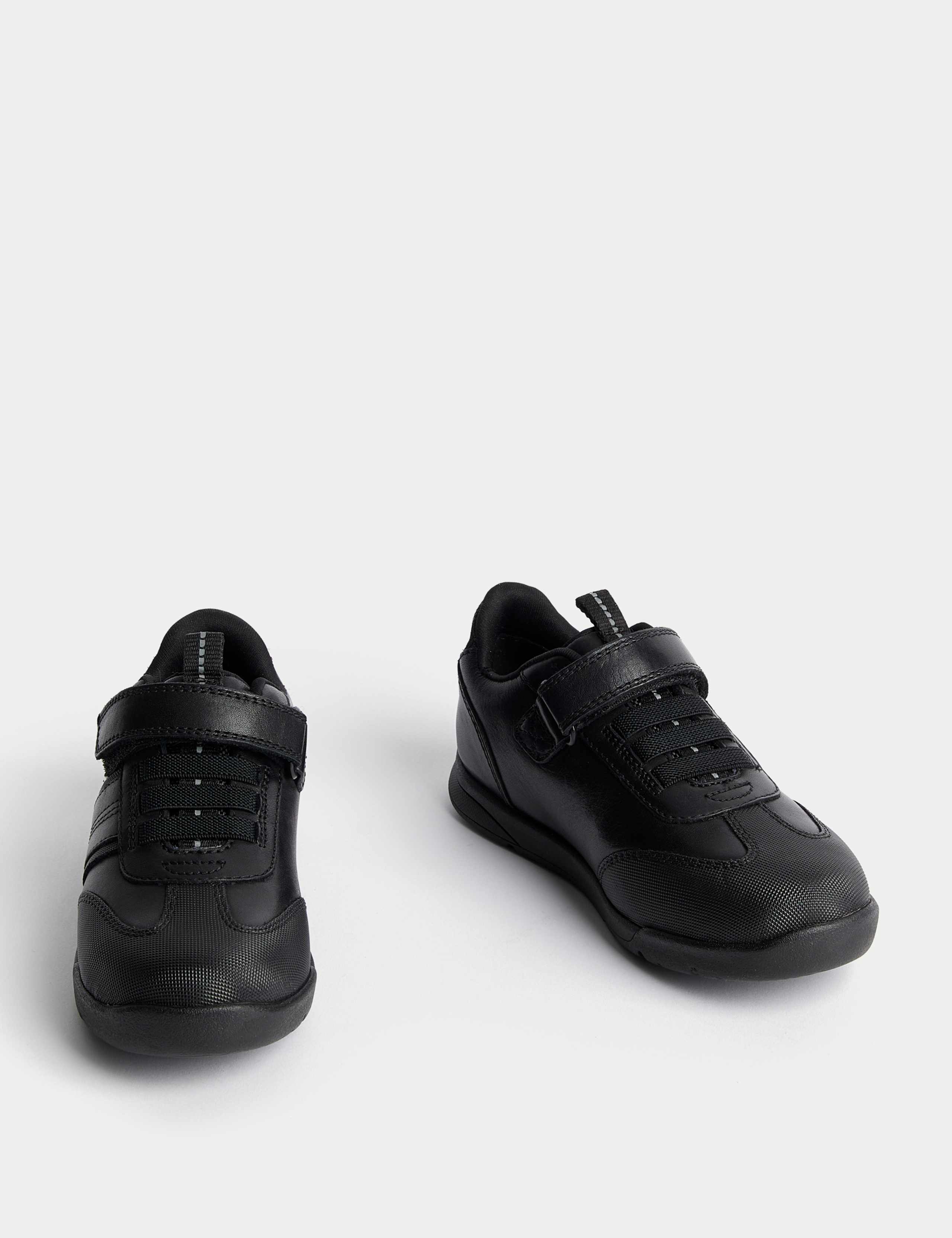 Kids' Leather Riptape School Shoes (8 Small - 2 Large) 2 of 4
