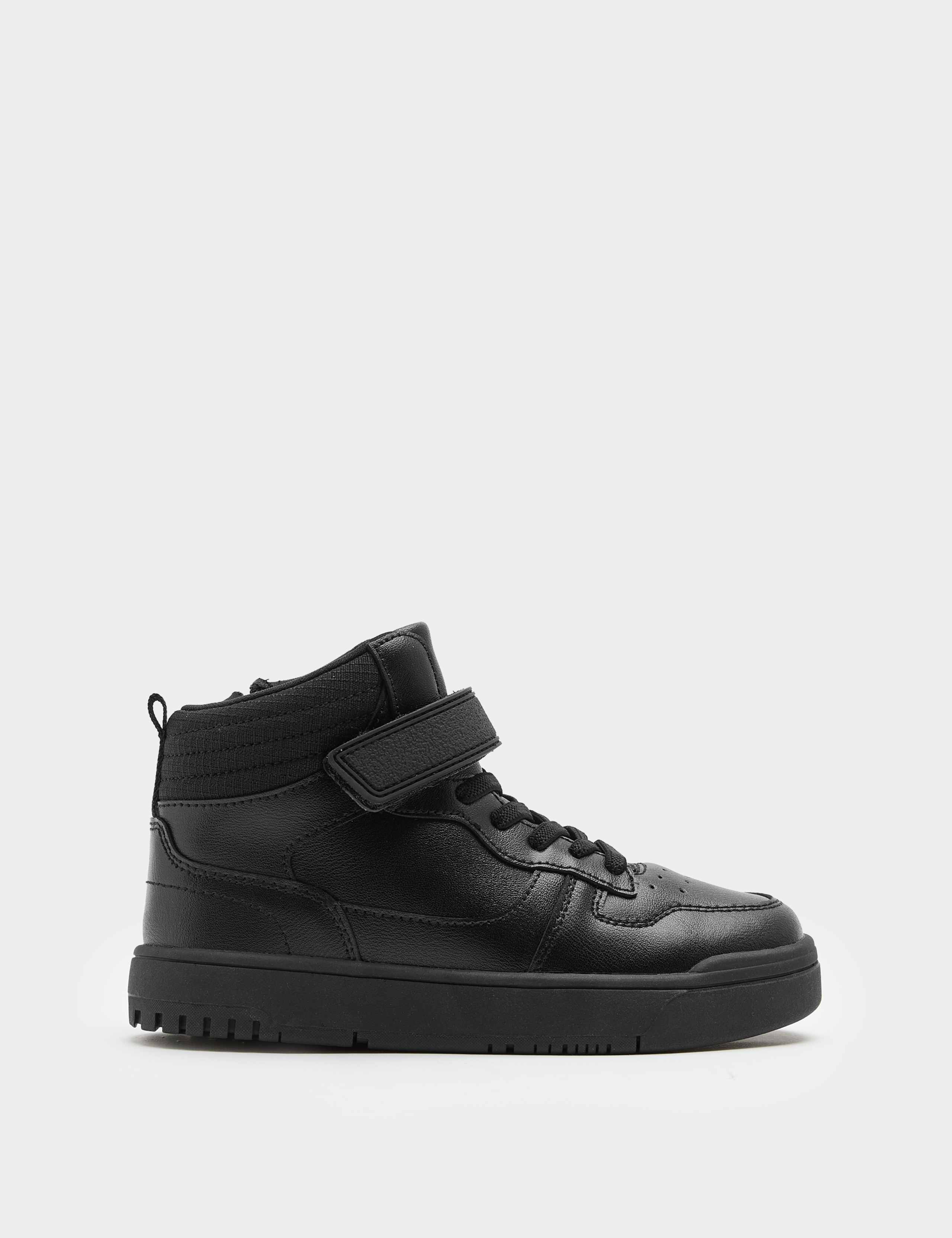 Kids' Leather High Top School Shoes (8 Small-2 Large) 2 of 3