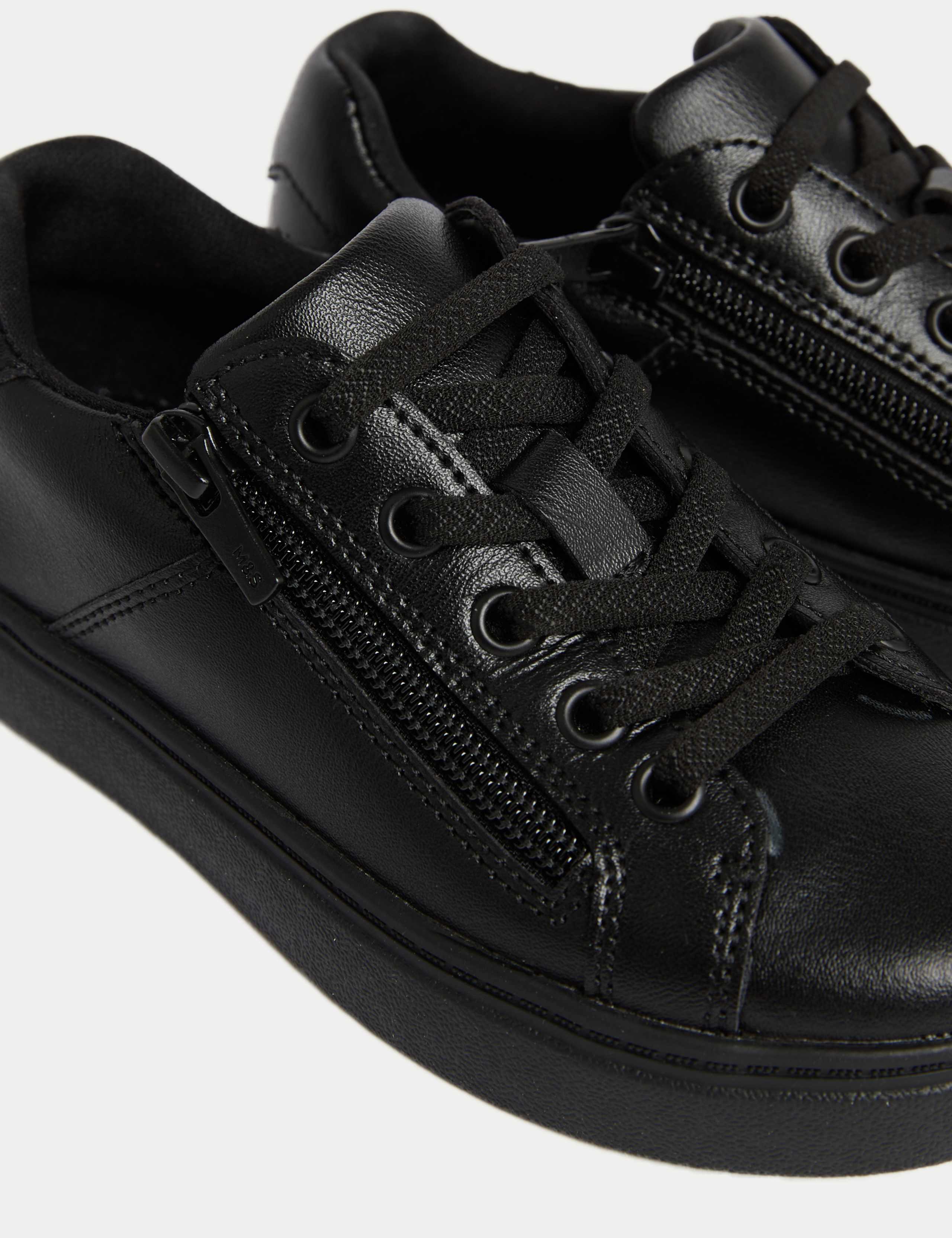 Kids' Leather Zip Fastening School Shoes (8 Small-2 Large) 3 of 4