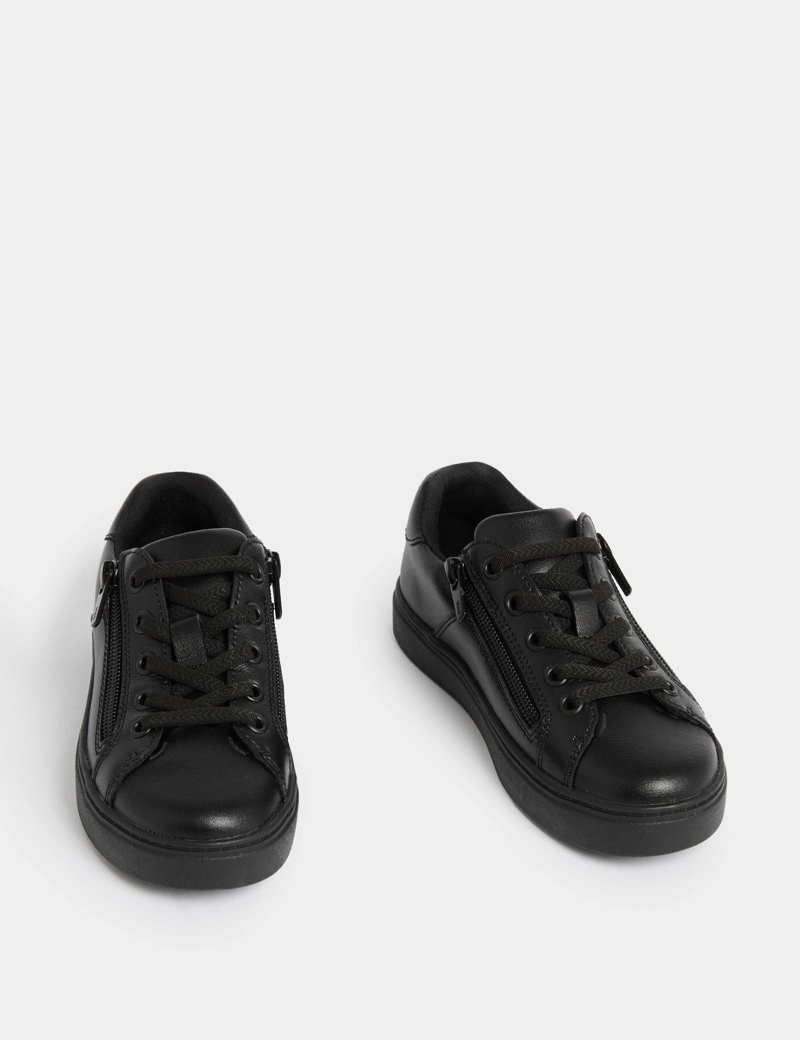 Kids' Leather Zip Fastening School Shoes (8 Small-2 Large) 2 of 4