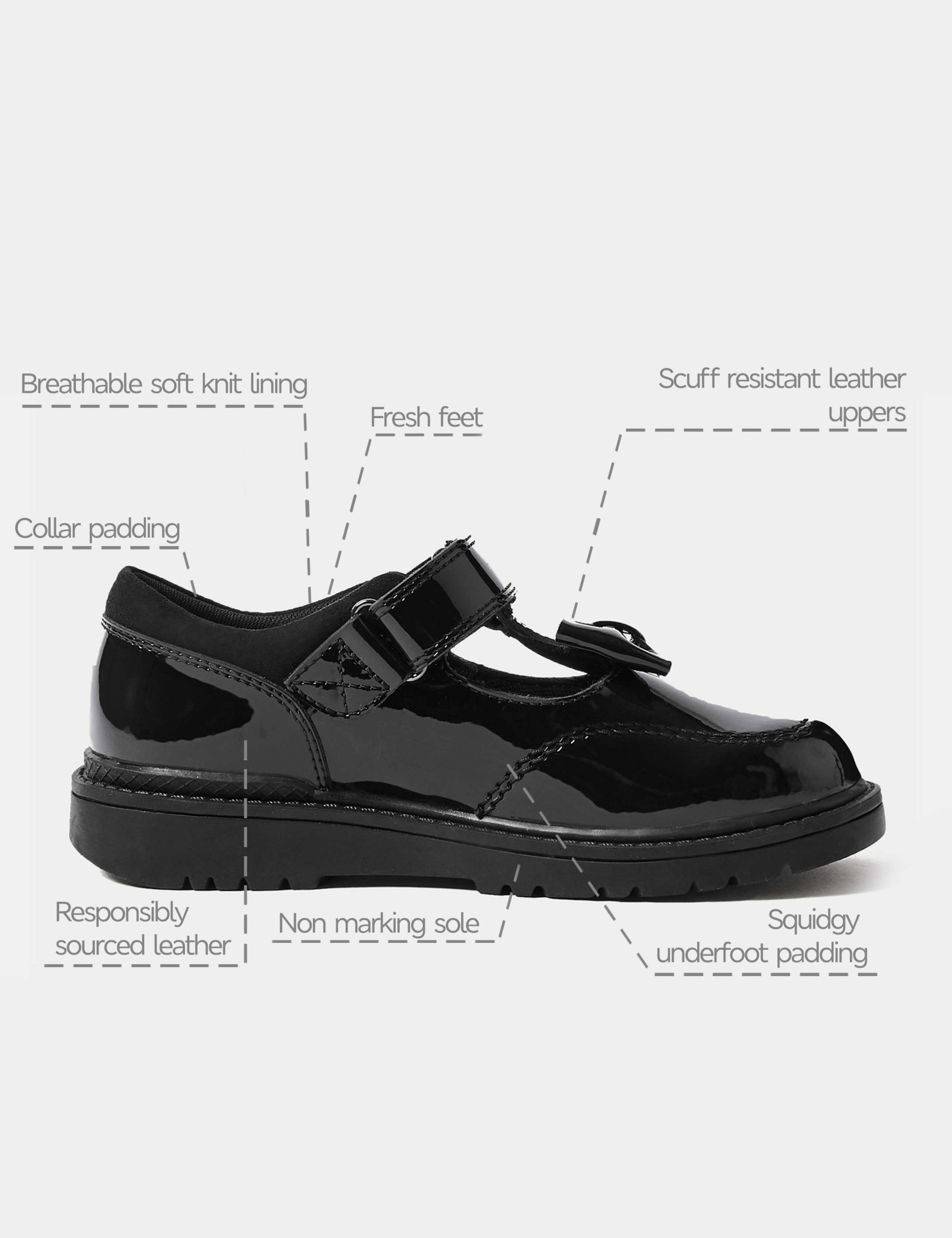 Kids’ Leather T-Bar School Shoes (8 Small - 2 Large) 6 of 6
