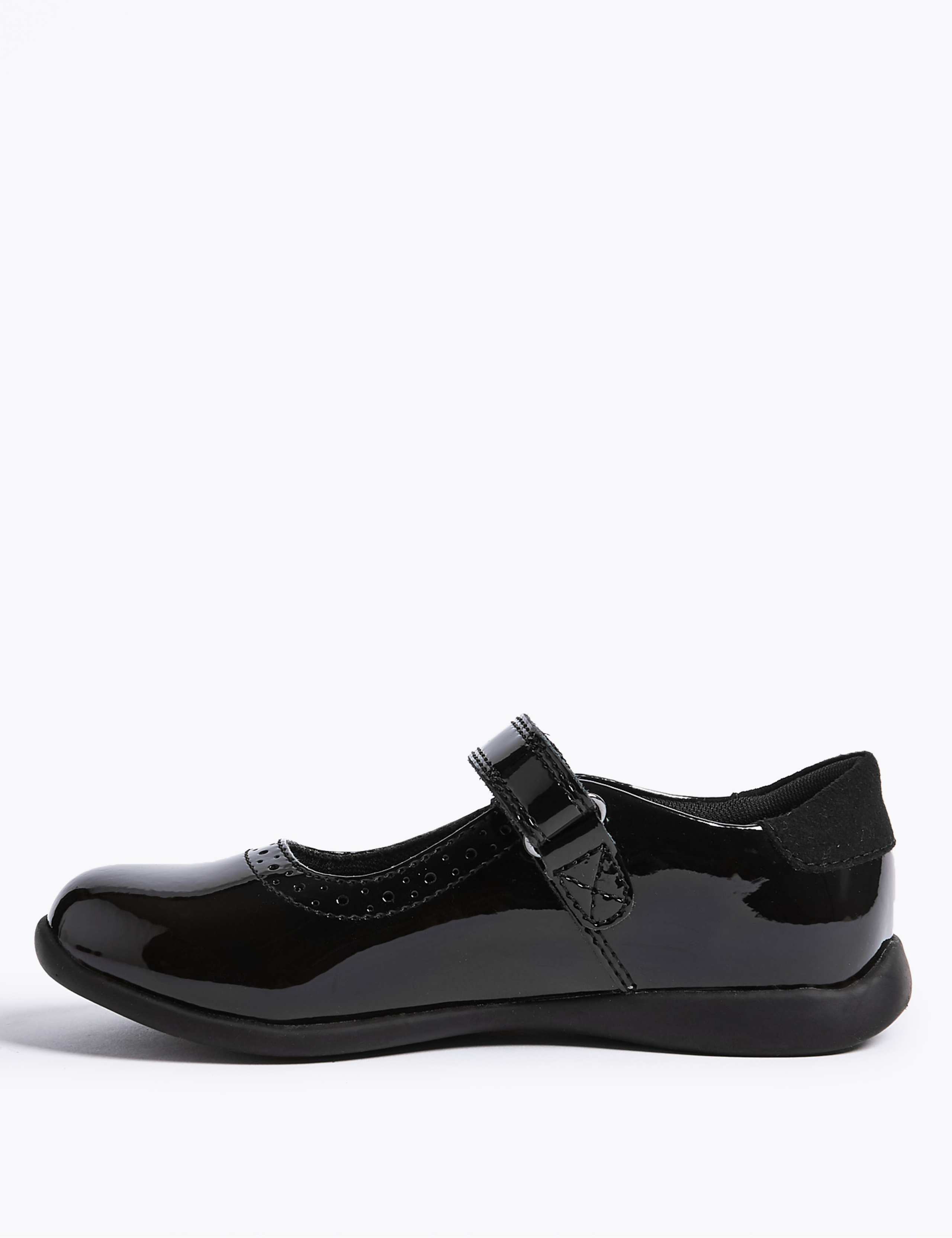 Kids' Riptape Leather School Shoes (8 Small - 1 Large) 3 of 5
