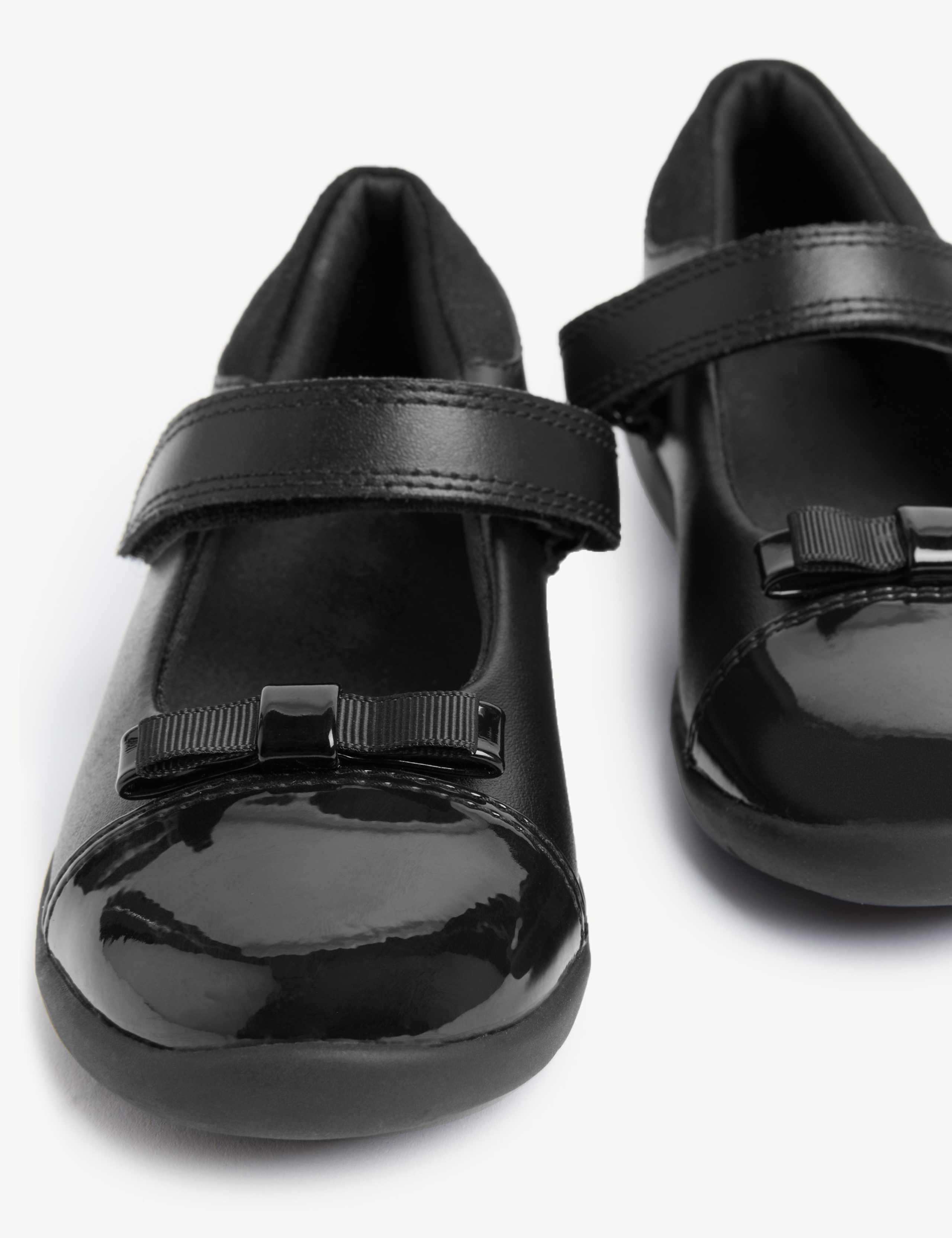 Kids' Leather Bow School Shoes (8 Small-2 Large) 3 of 5