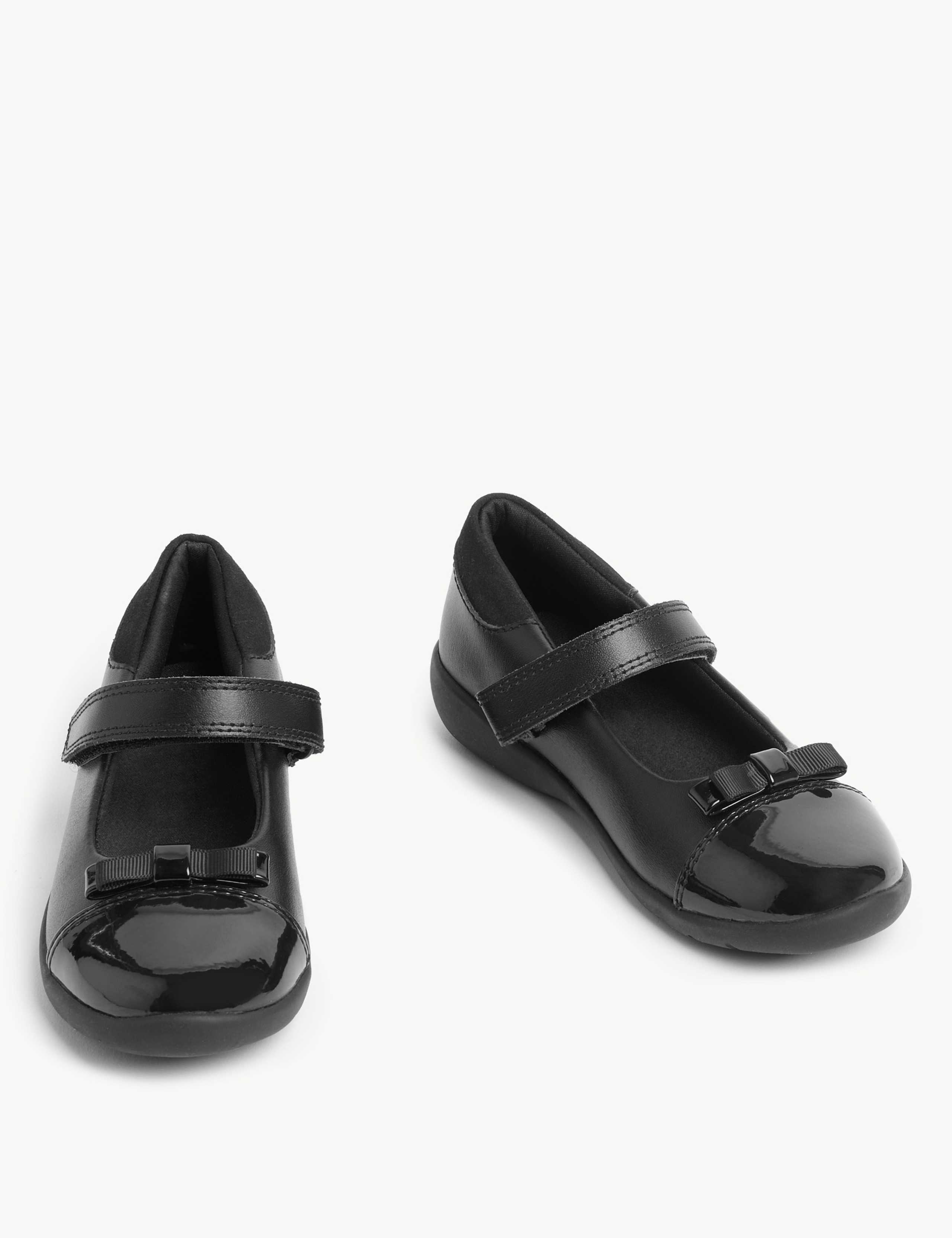 Kids' Leather Bow School Shoes (8 Small-2 Large) 2 of 5