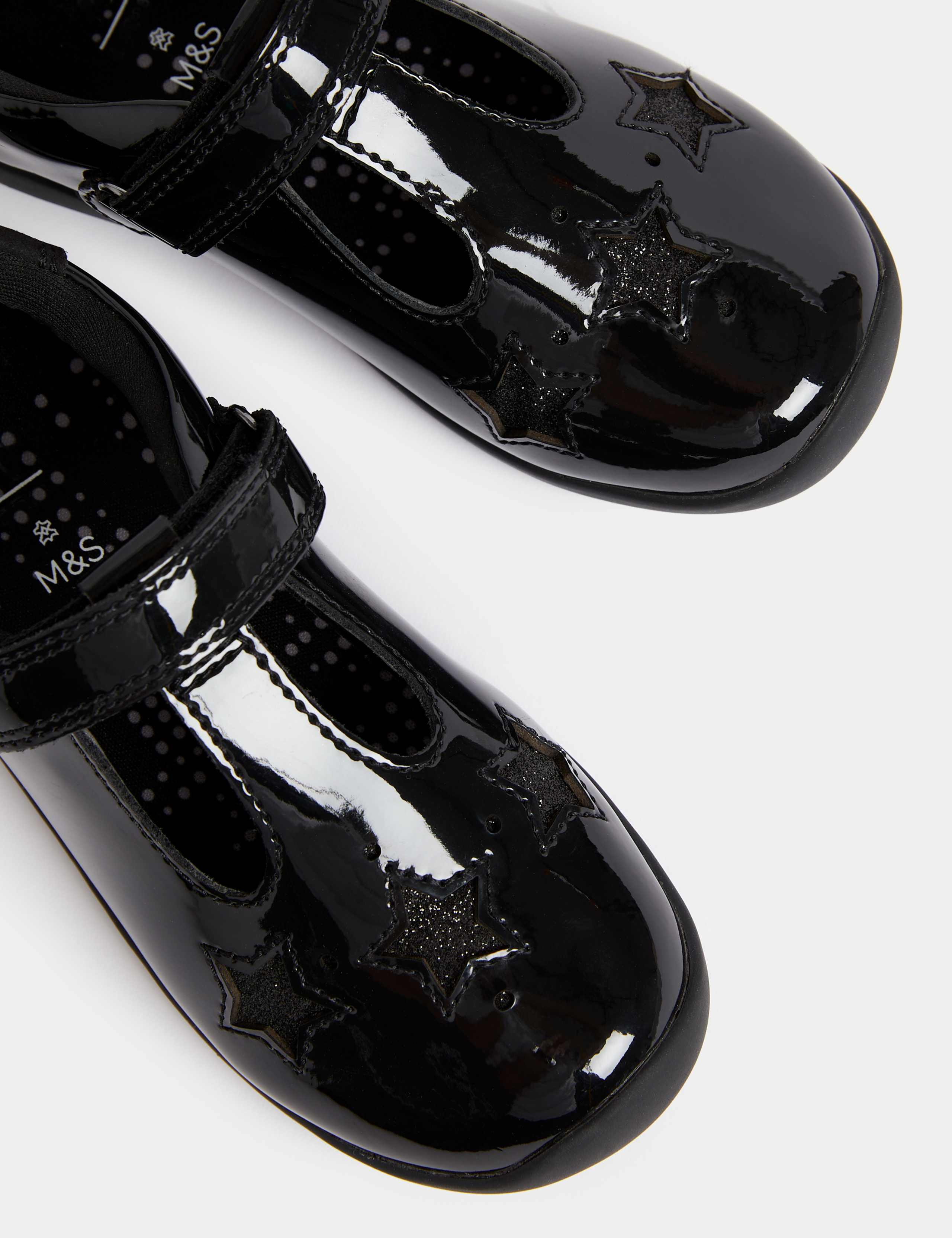 Kids' Patent Leather Glitter School Shoes (8 Small - 2 Large) 3 of 4