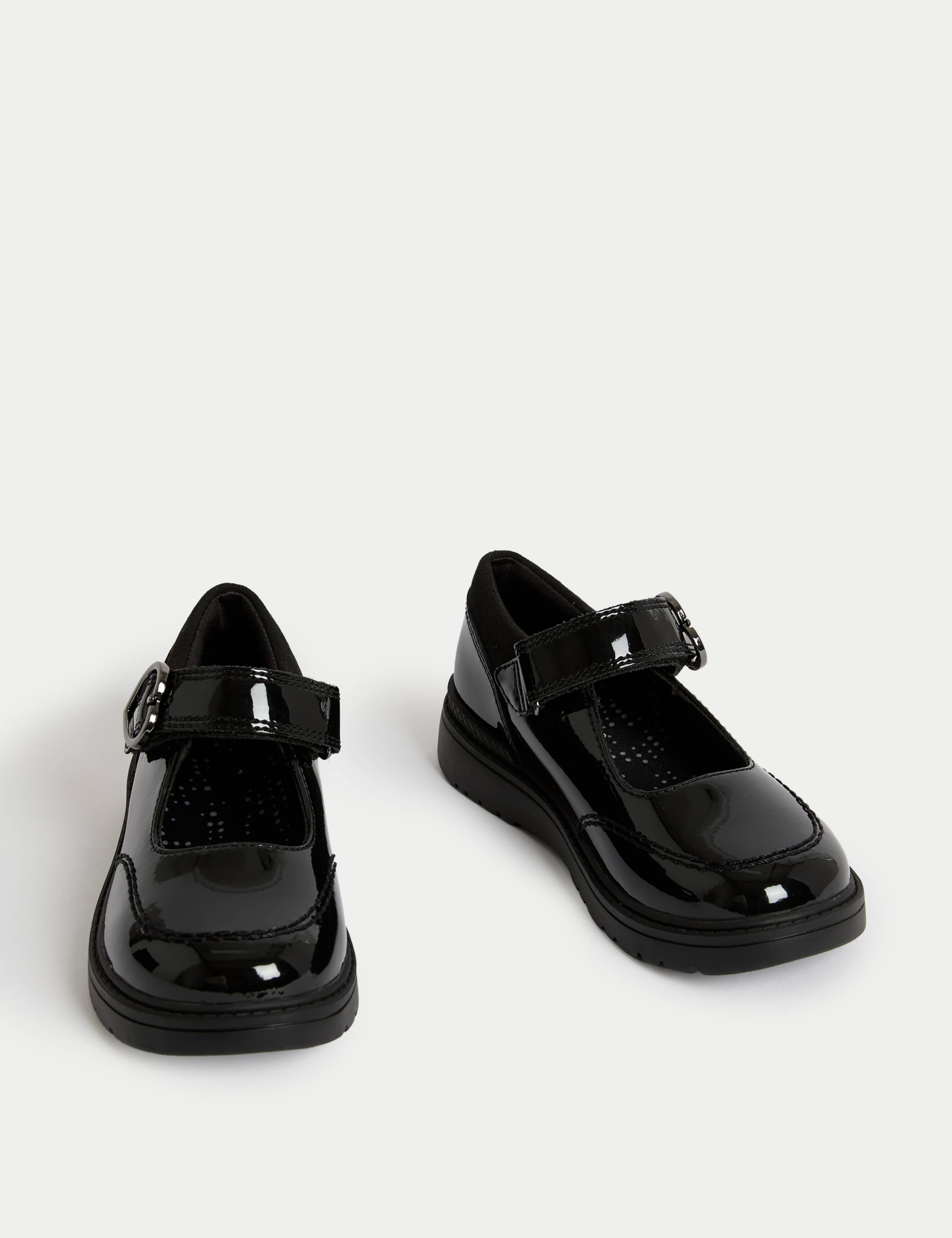 Kids' Patent Leather Buckle School Shoes (8 Small - 2 Large) 2 of 5
