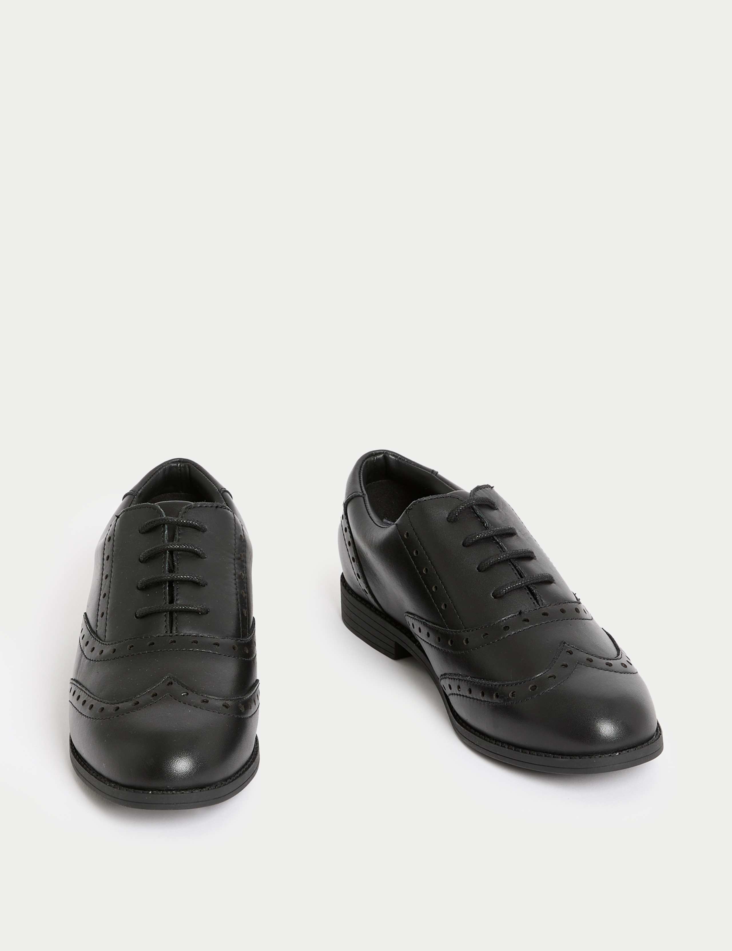 Kids’ Leather Lace-up Brogues School Shoes (13 Small - 7 Large) 2 of 6