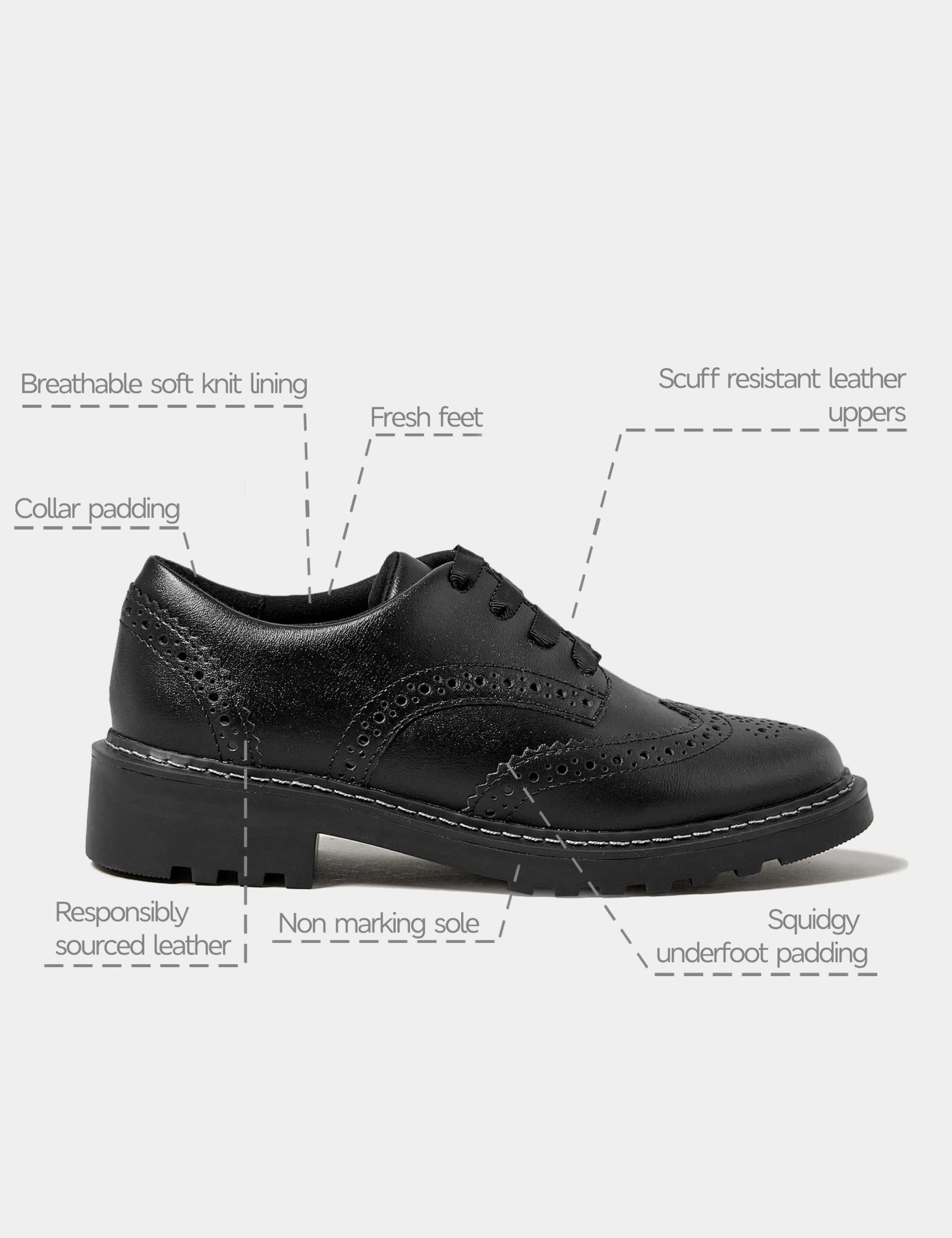 Kids' Leather School Shoes (13 Small - 7 Large) 6 of 6