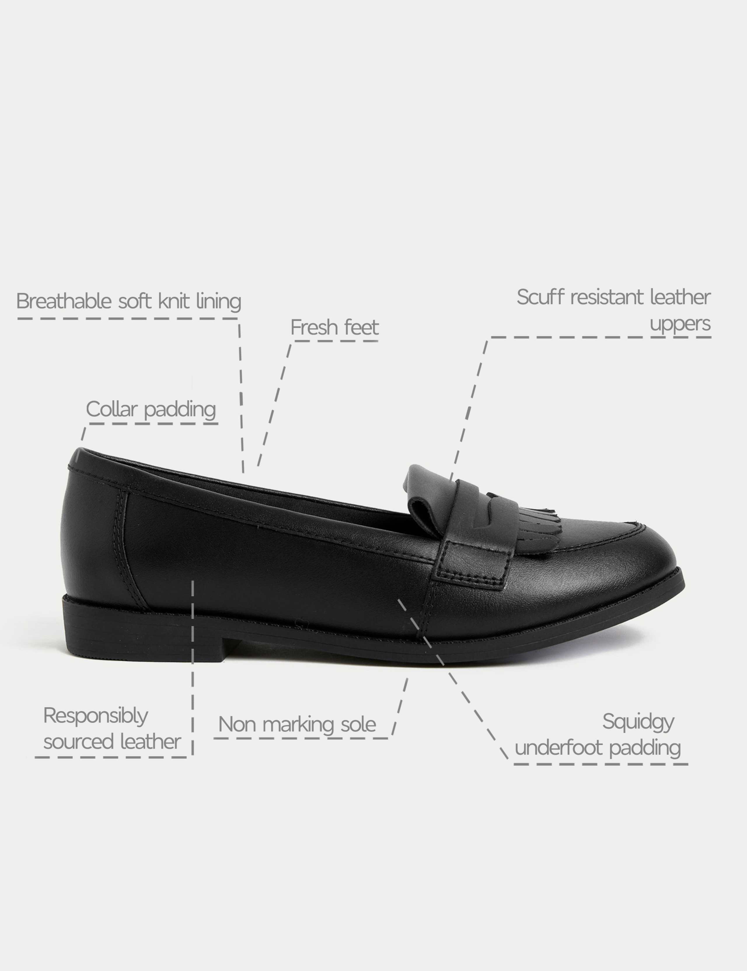 Kids' Leather School Loafers (13 Small - 7 Large) 5 of 5