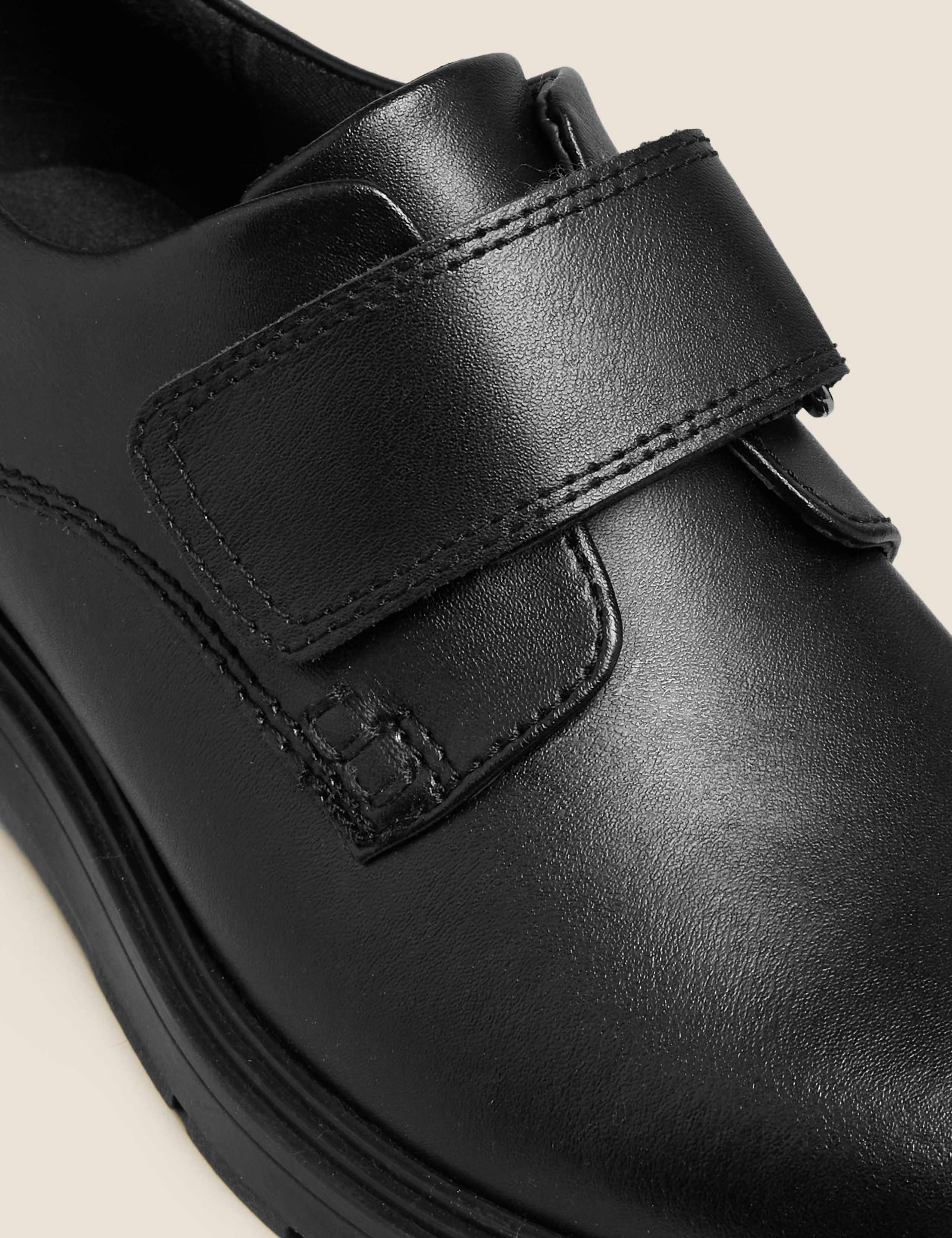 Kids' Leather Riptape School Shoes (13 Small-9 Large) 3 of 6