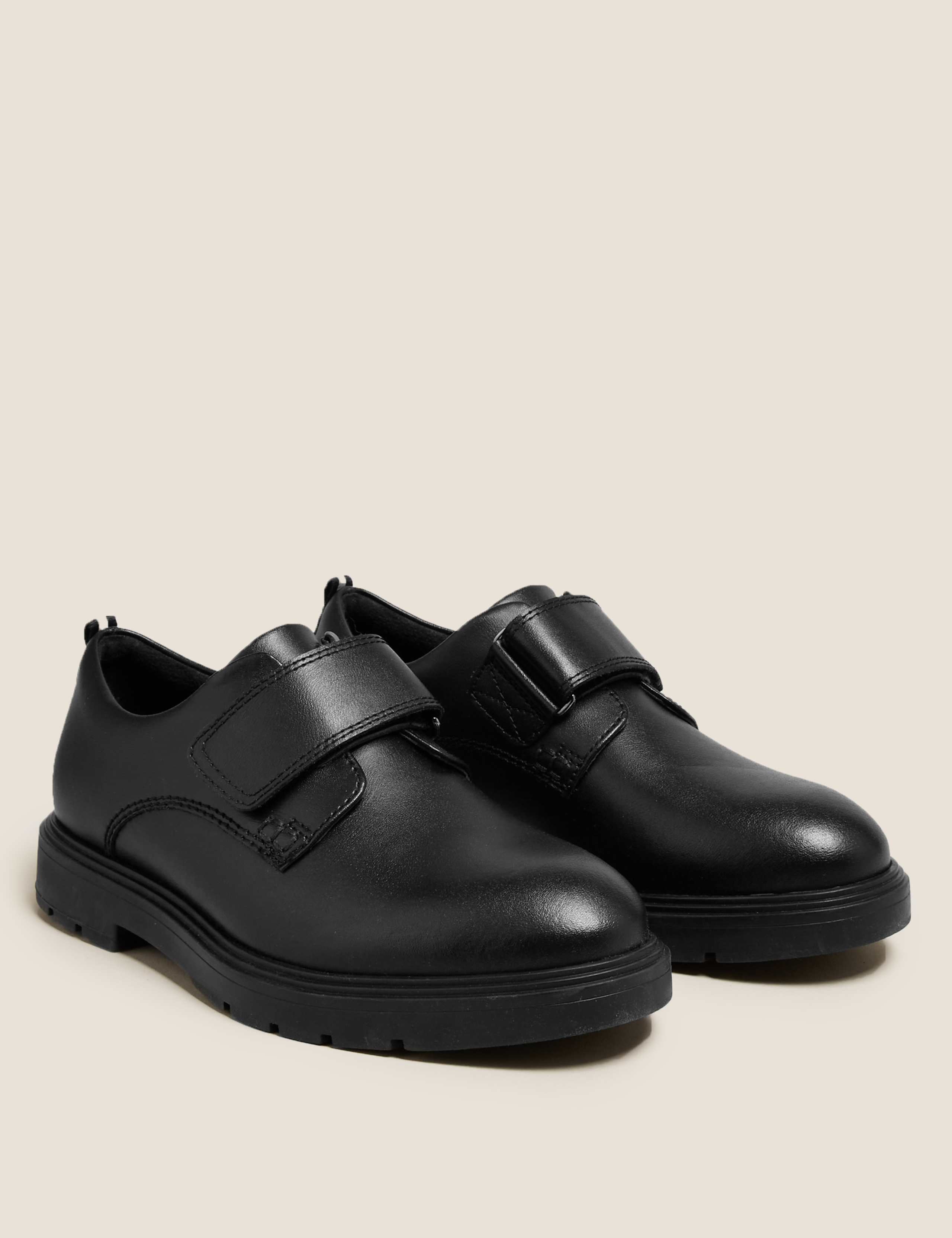 Kids' Leather Riptape School Shoes (13 Small-9 Large) 2 of 6