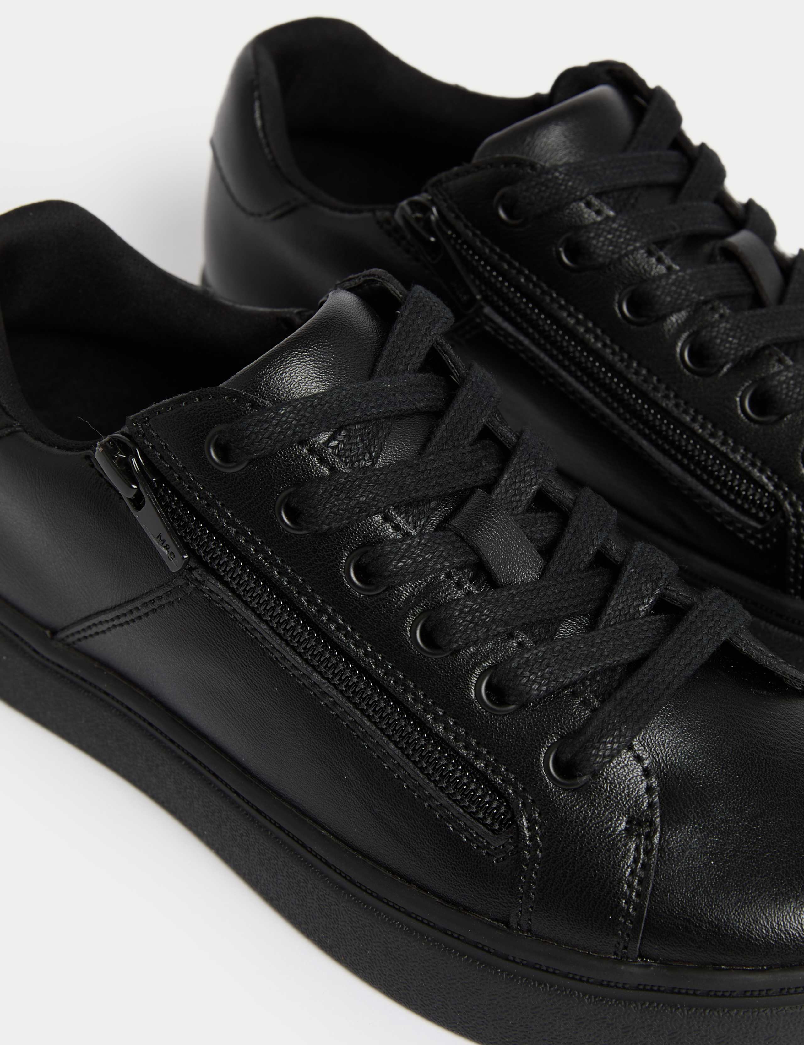 Kids' Leather Side Zip School Shoes (13 Small-9 Large) 3 of 4