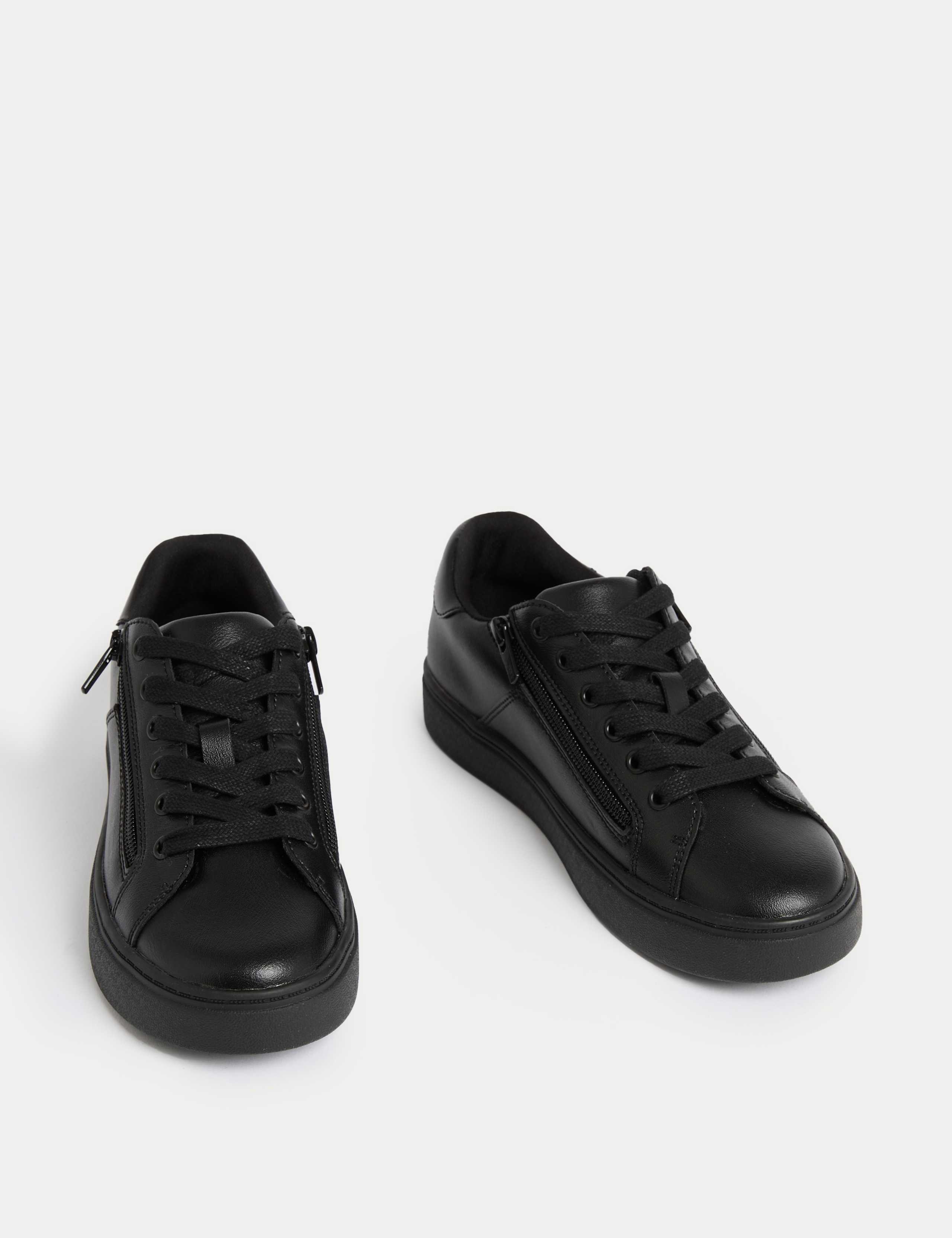 Kids' Leather Side Zip School Shoes (13 Small-9 Large) 2 of 4