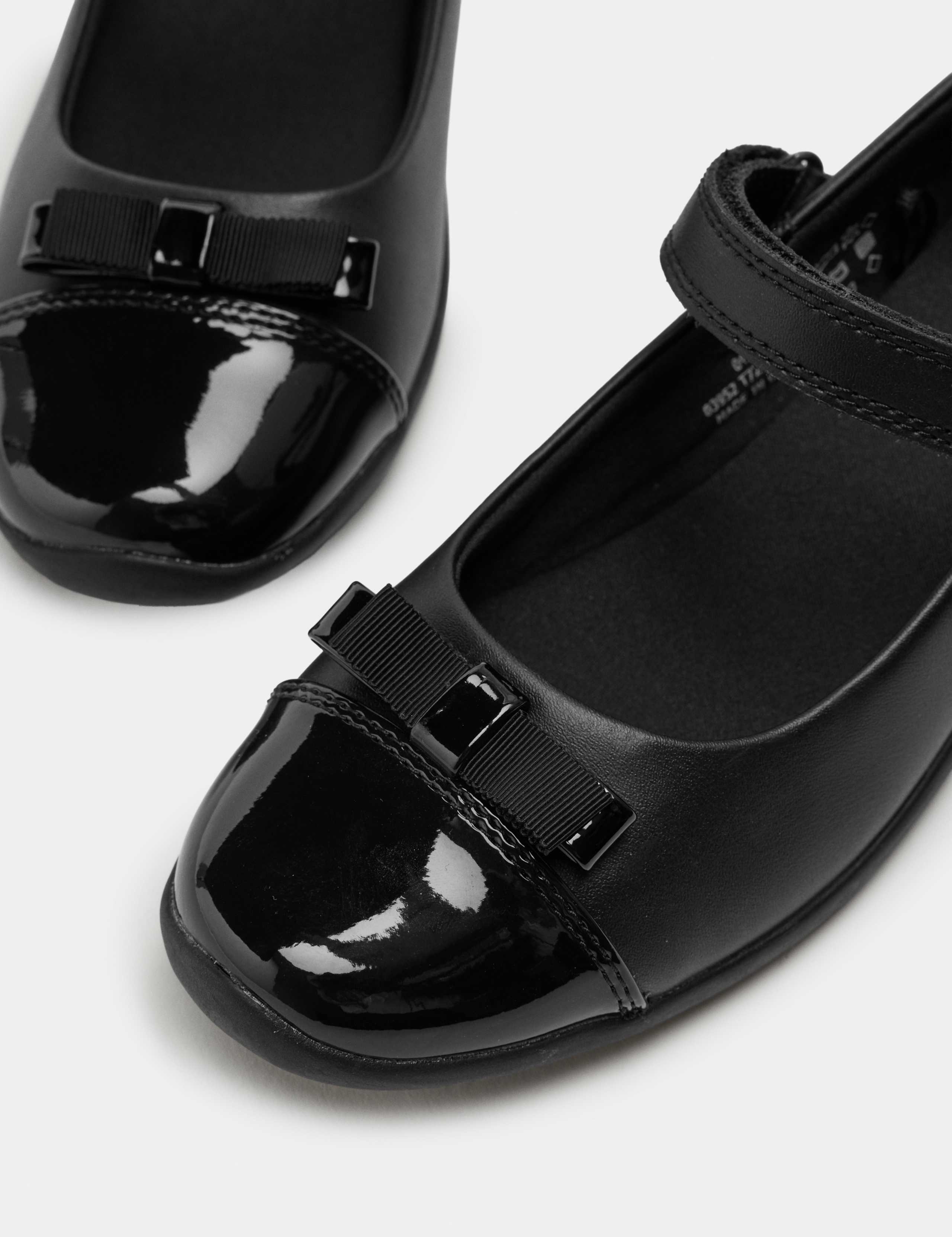 Kids' Leather Wedge Mary Jane School Shoes (2½  Large - 7 Large) 3 of 7