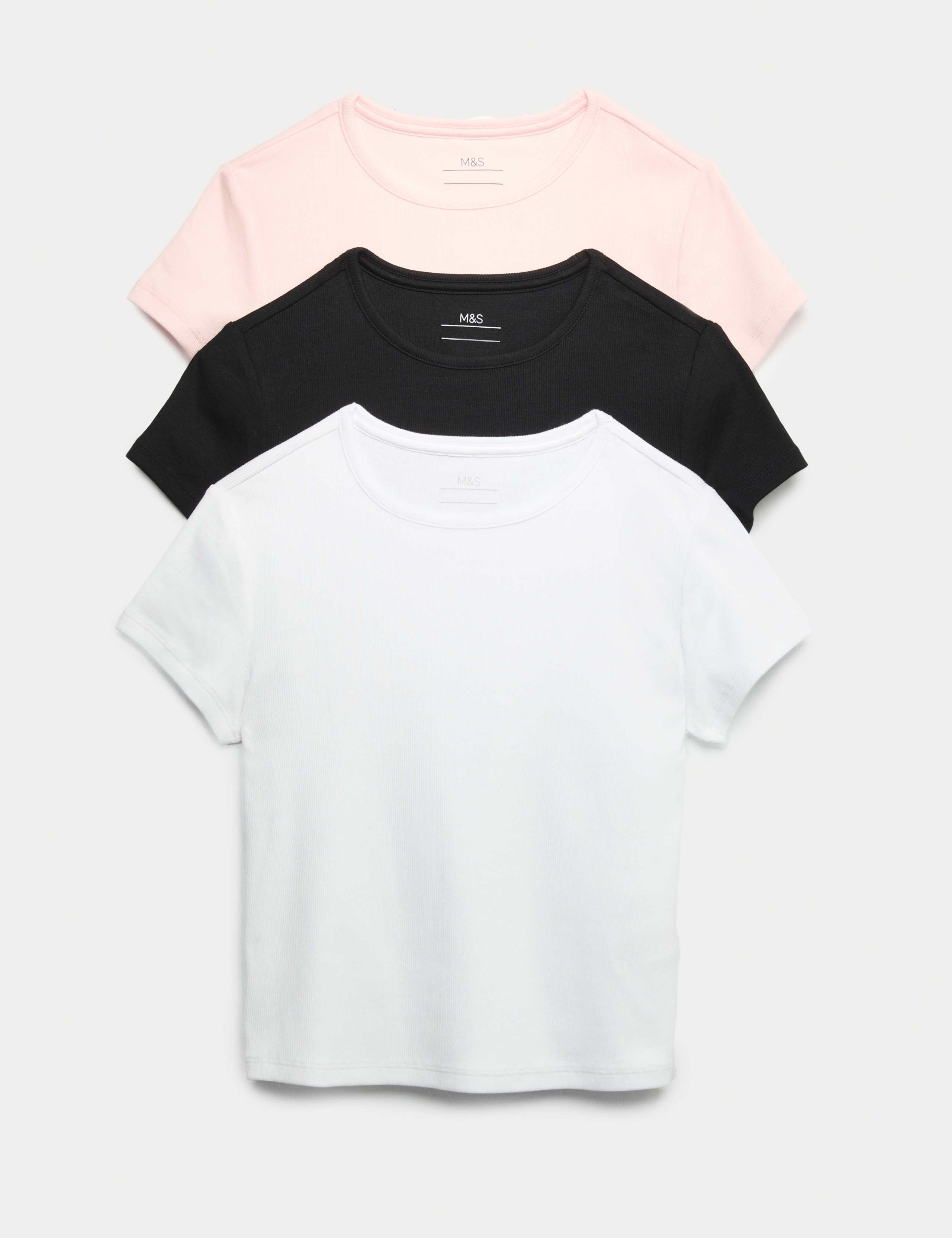 3pk Cotton Rich T-Shirts (6-16 Yrs) 1 of 2