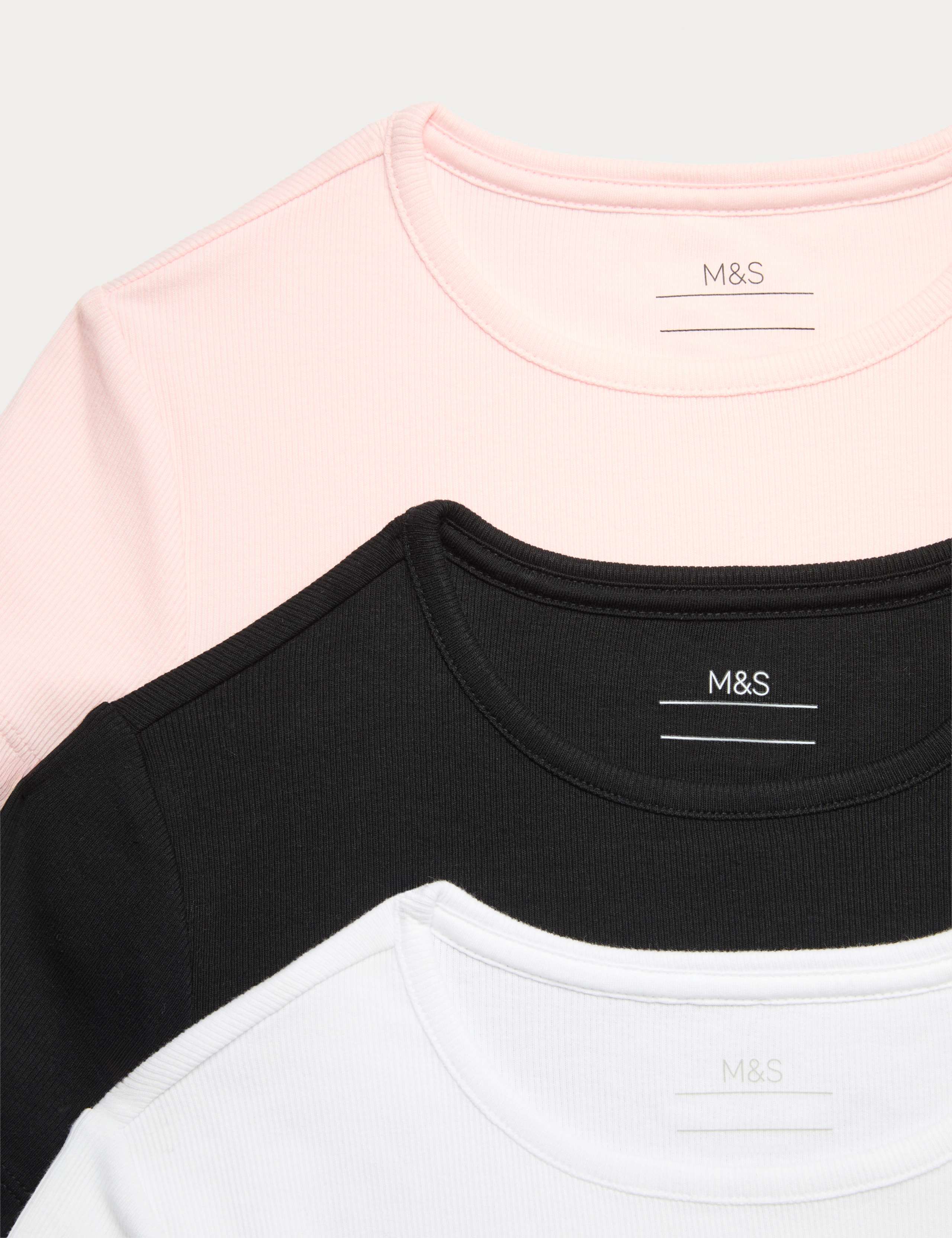 3pk Cotton Rich T-Shirts (6-16 Yrs) 2 of 2