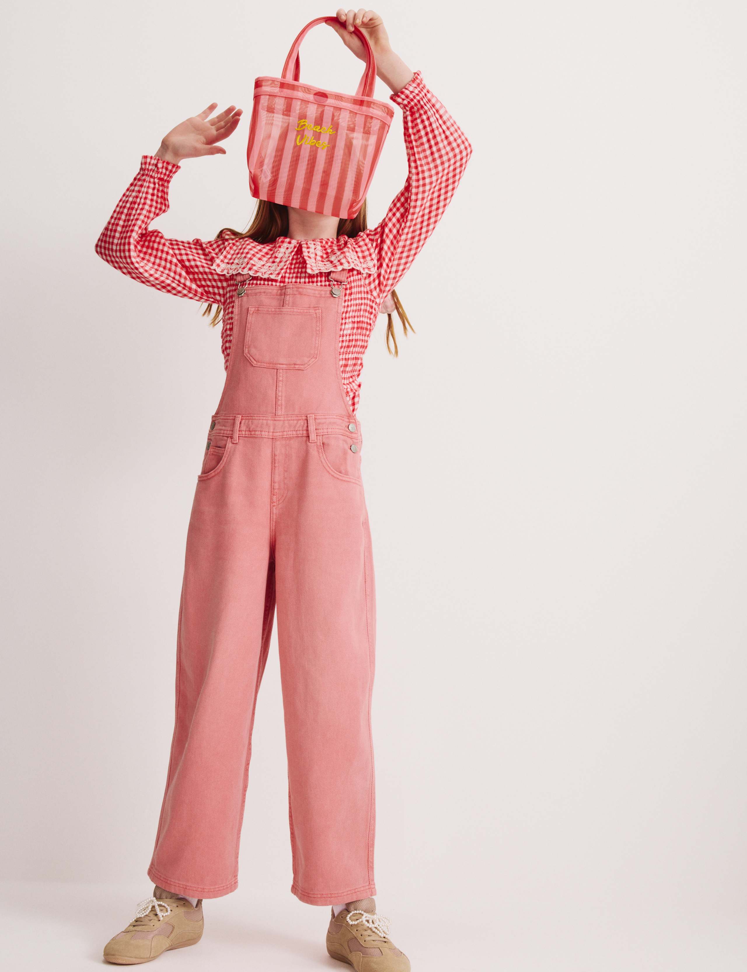 Pure Cotton Barrel Leg Dungarees (2-16 Yrs) 3 of 8