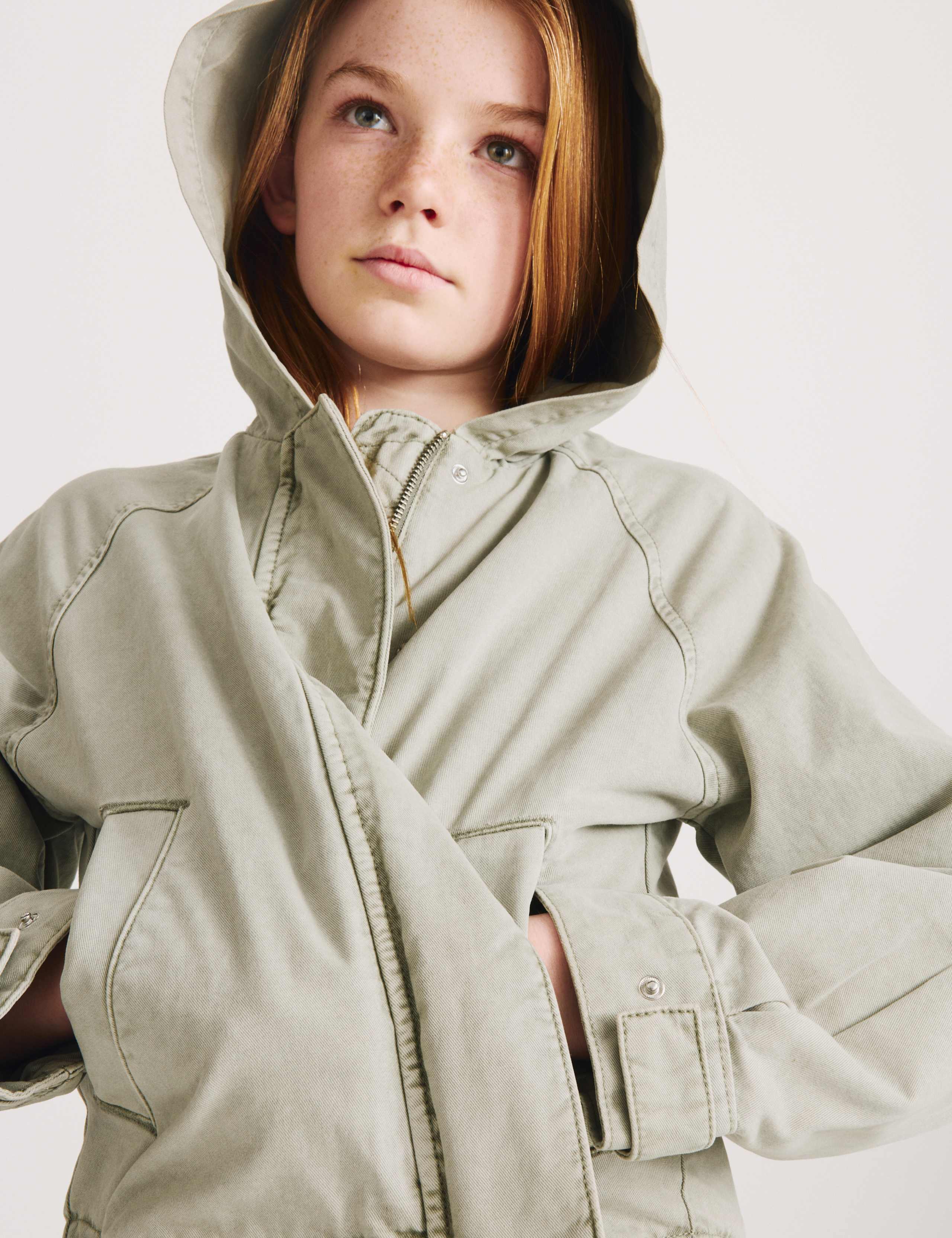 Pure Cotton Hooded Parka (6-16 Yrs) 5 of 7
