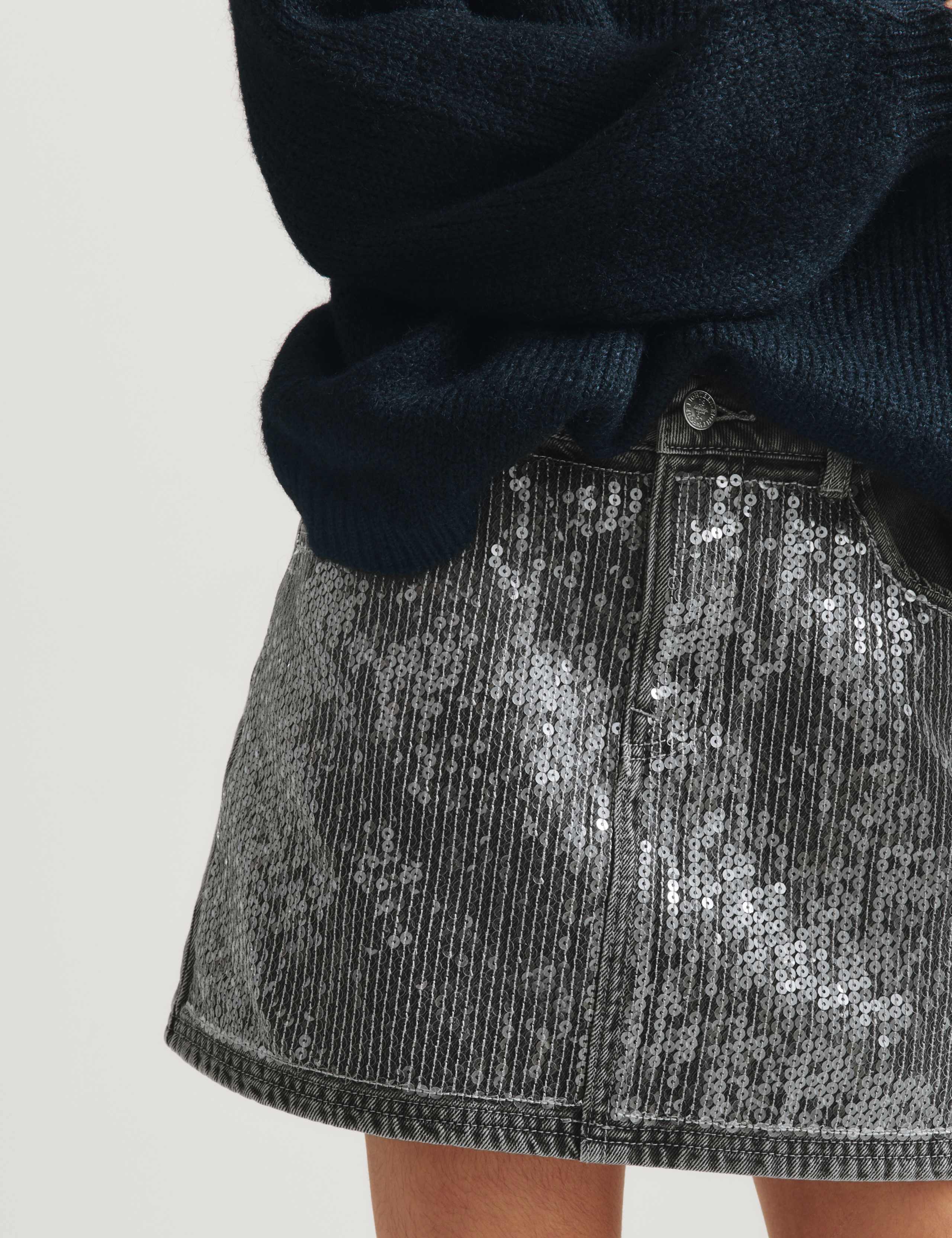 Denim Sequin Mini Skirt (6-16 Yrs) 3 of 6