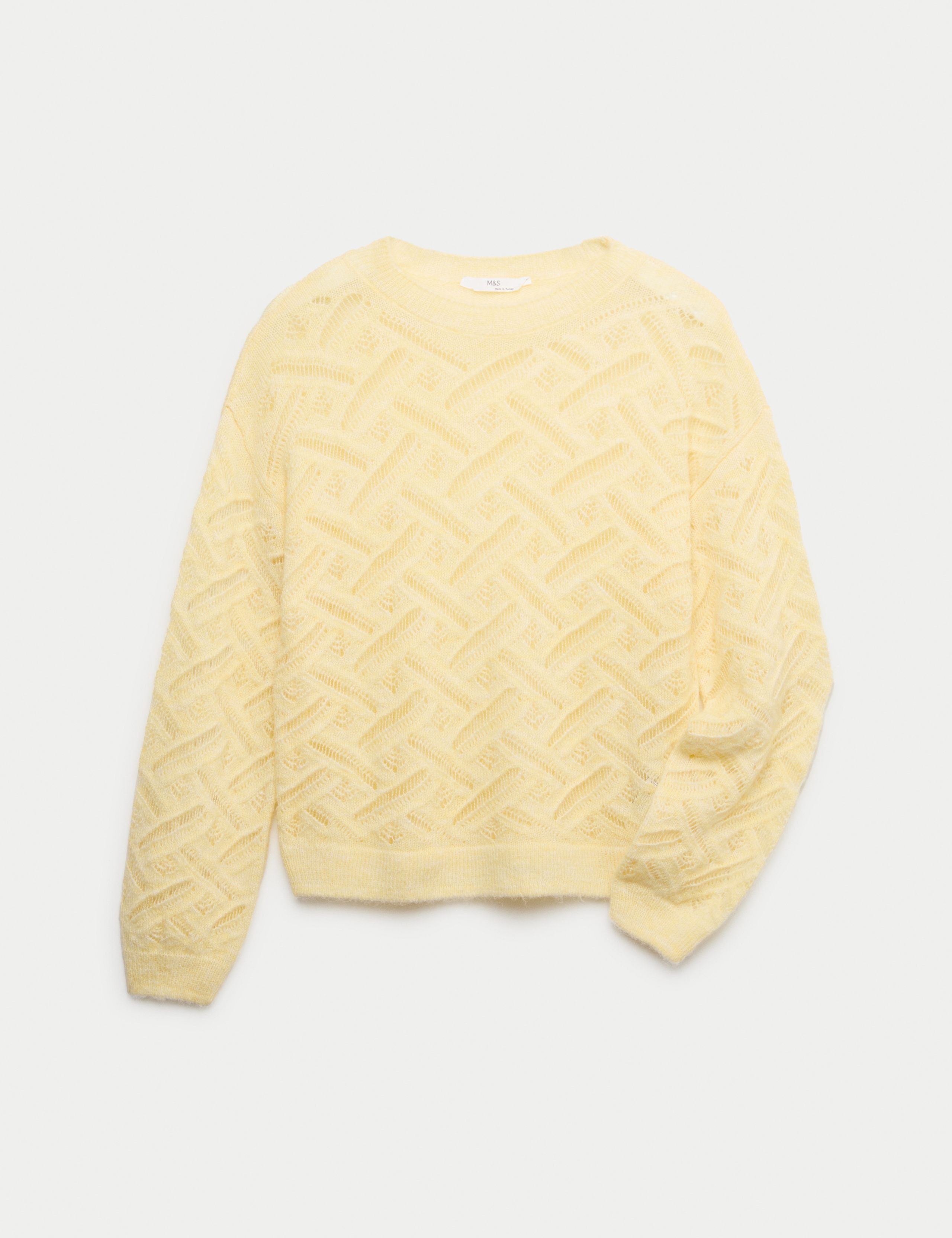 Knitted Pointelle Jumper (6-16 Yrs) 1 of 1