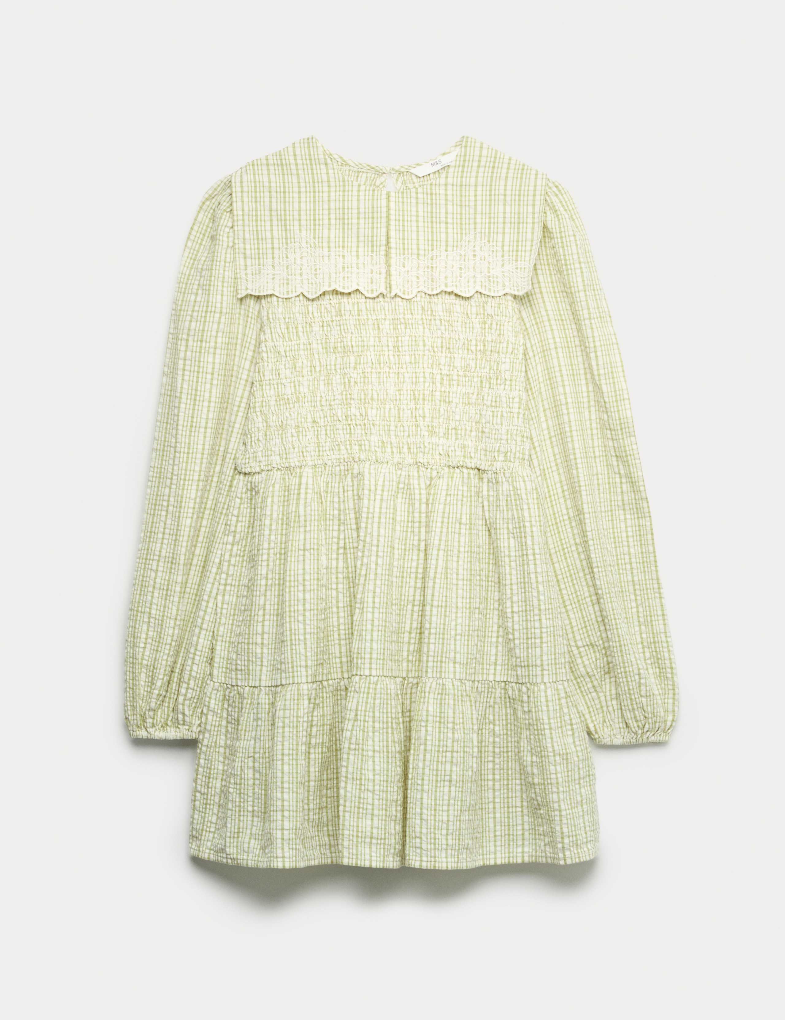 Pure Cotton Checked Dress (6-16 Yrs) 1 of 1