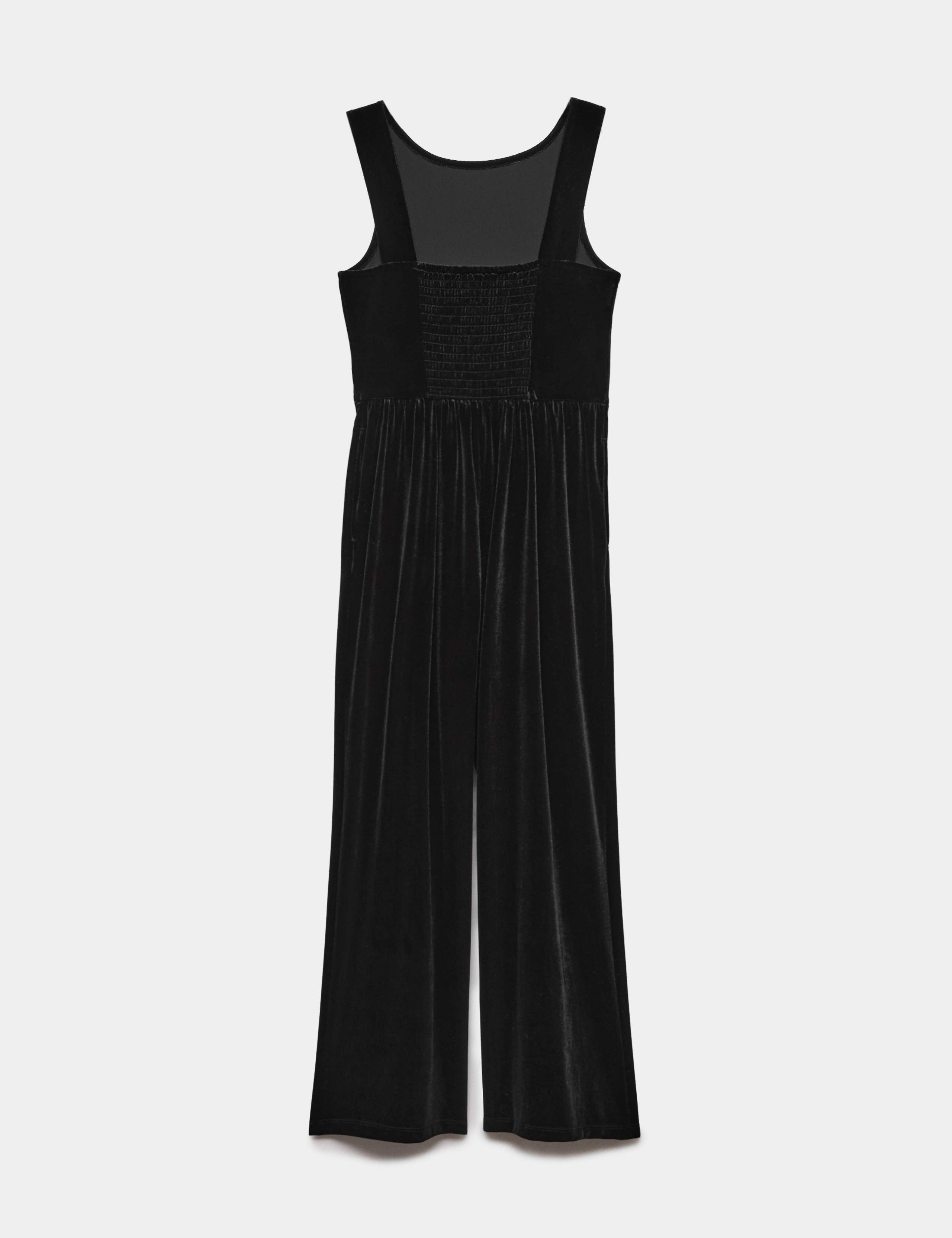 Velvet Wide Leg Pull On Jumpsuit 2 of 2
