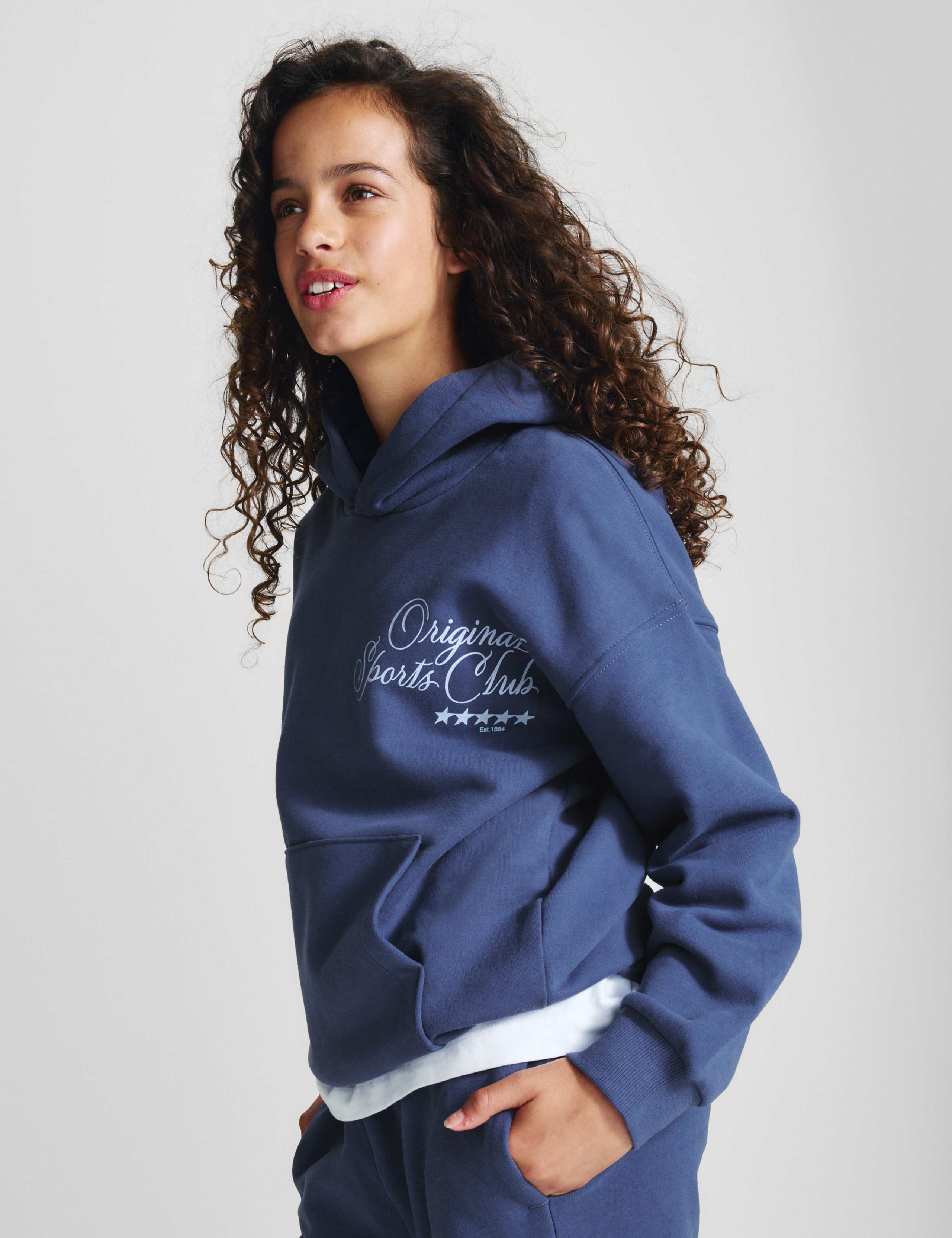 2 Piece Cotton Rich Hoodie and Joggers Set (6-16 Yrs) 3 of 7