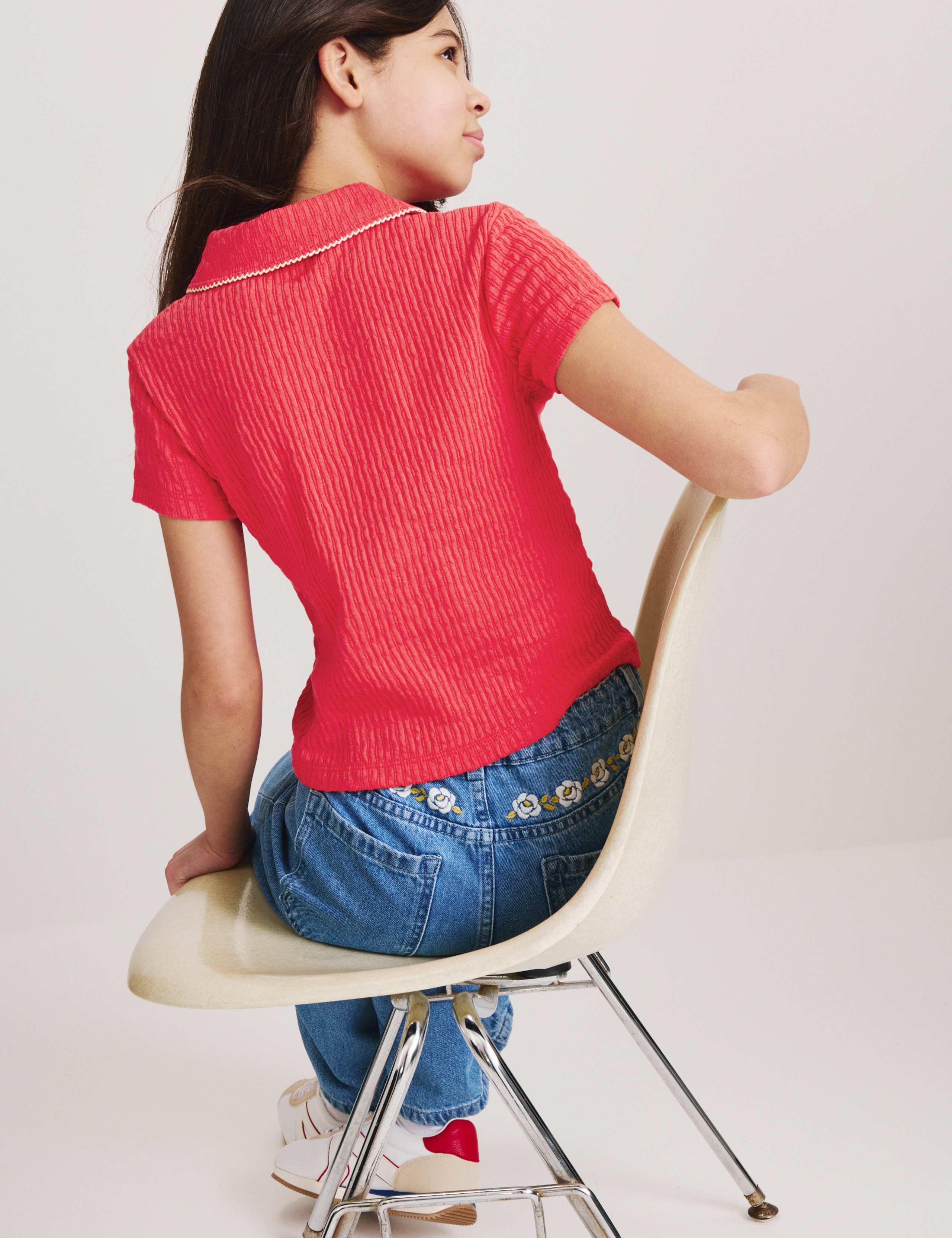 Pointelle Polo Shirt (6-16 Yrs) 5 of 6