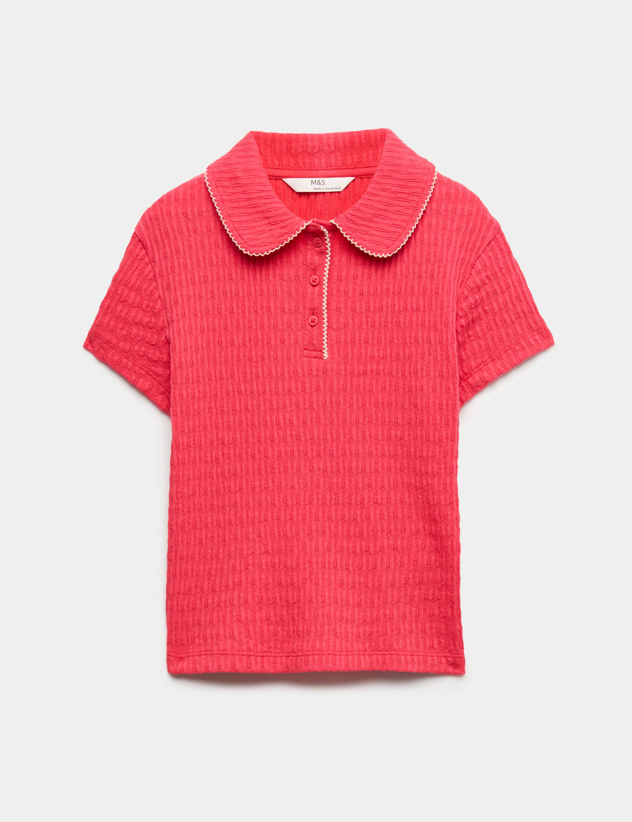 Pointelle Polo Shirt (6-16 Yrs) 2 of 6