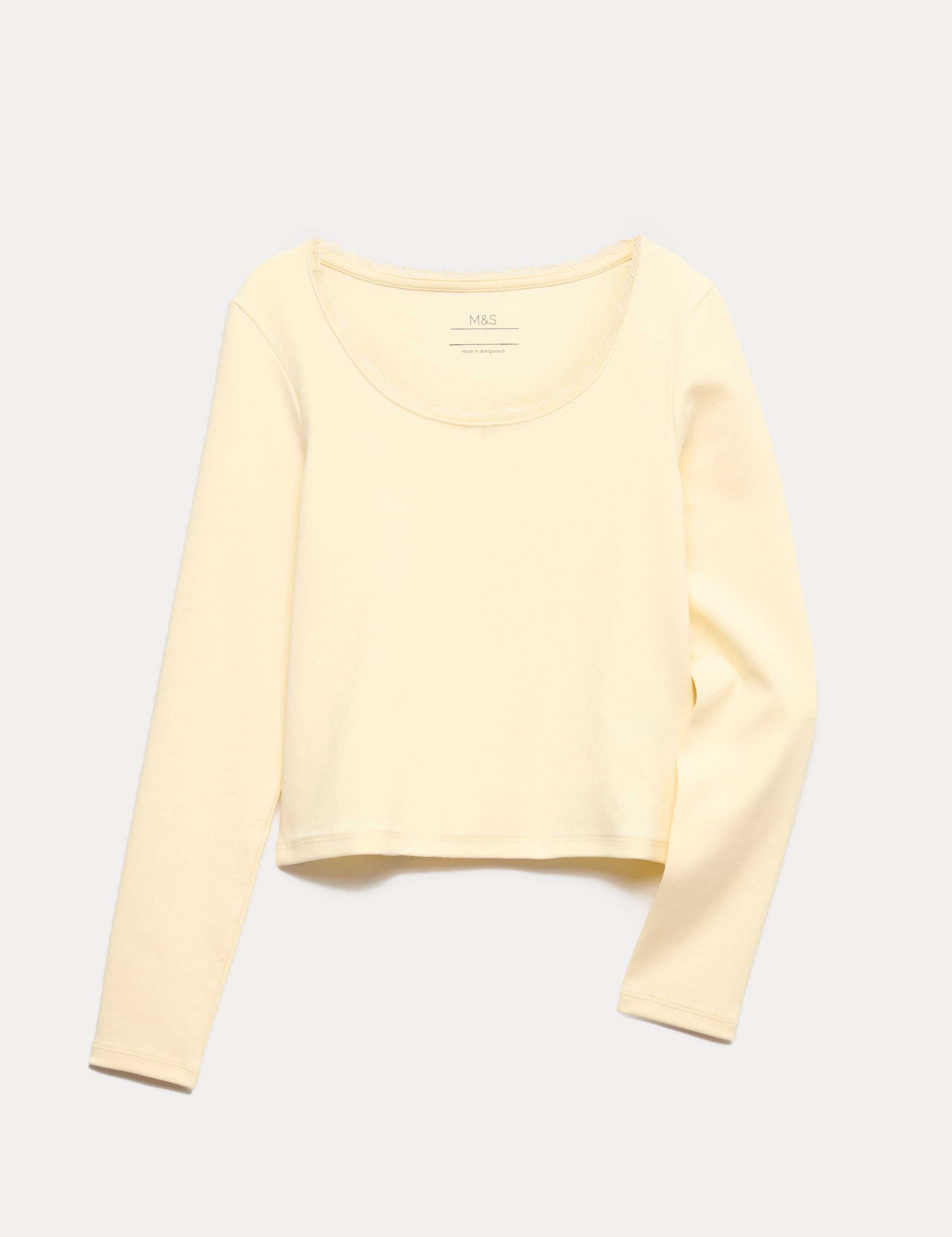 Cotton Rich Lace Trim Top (6-16 Yrs) 1 of 1