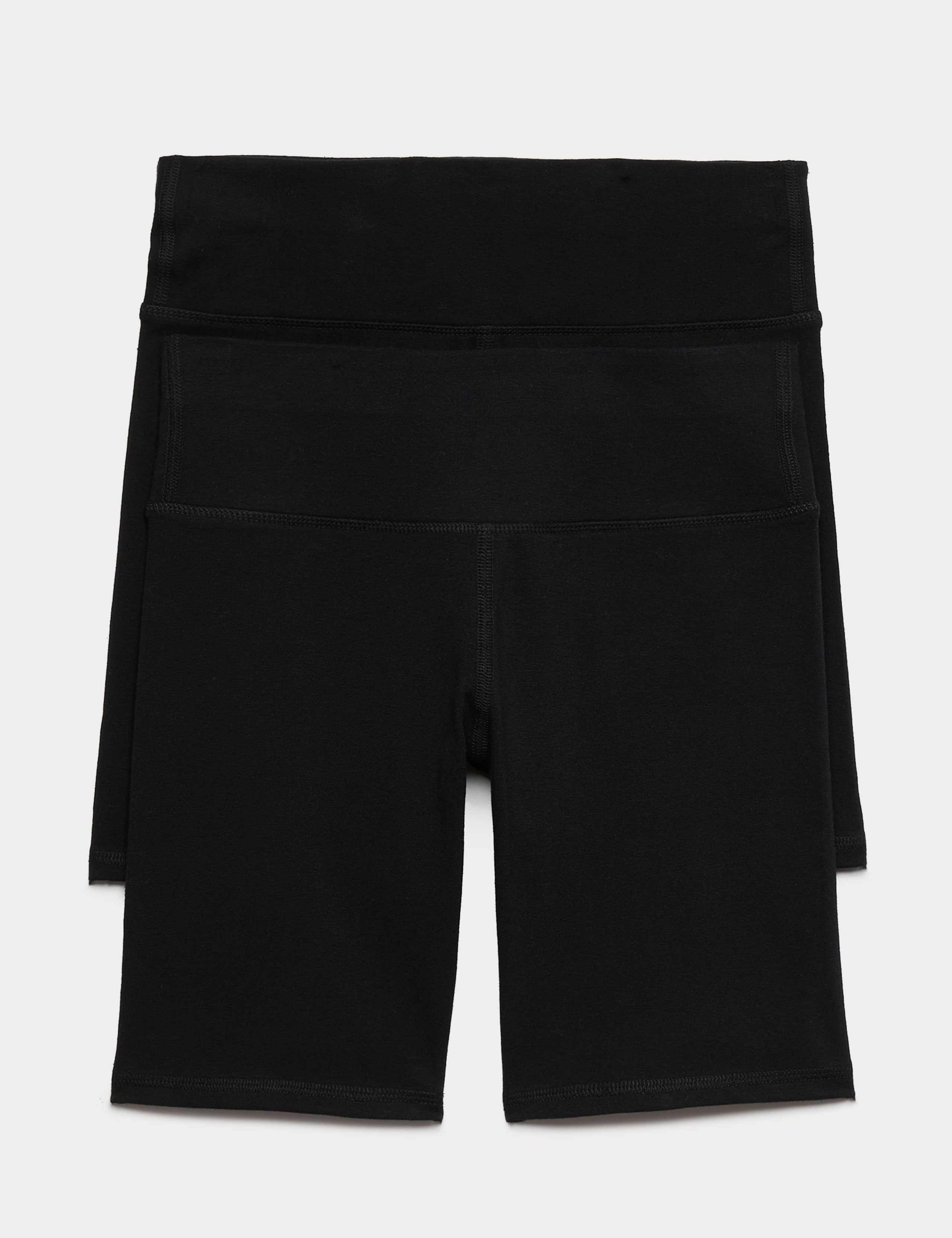 2 Pack Cotton Rich Cycling Shorts (6-16 Yrs) 1 of 2