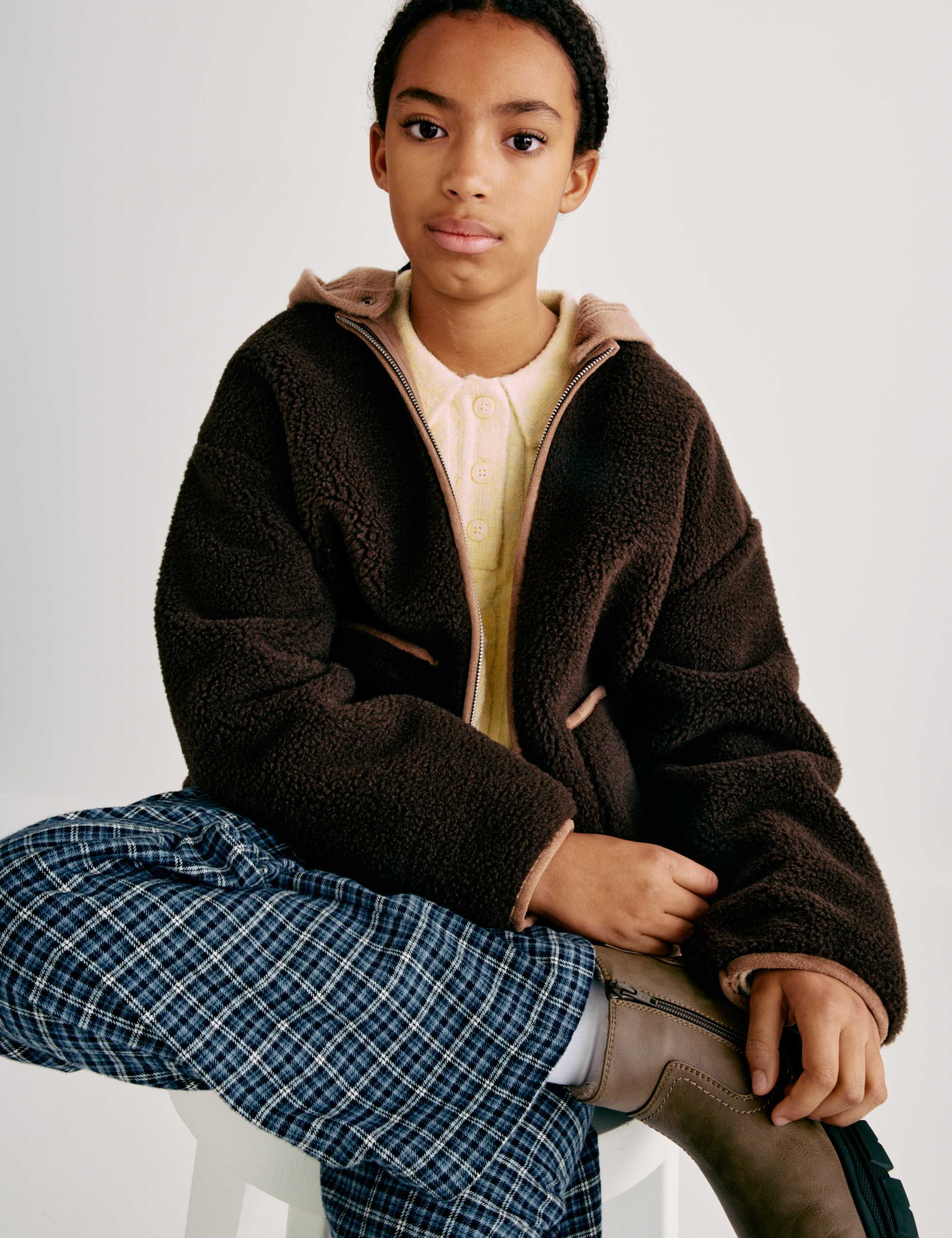 Pure Cotton Checked Relaxed Trousers (6-16 Yrs) 5 of 6