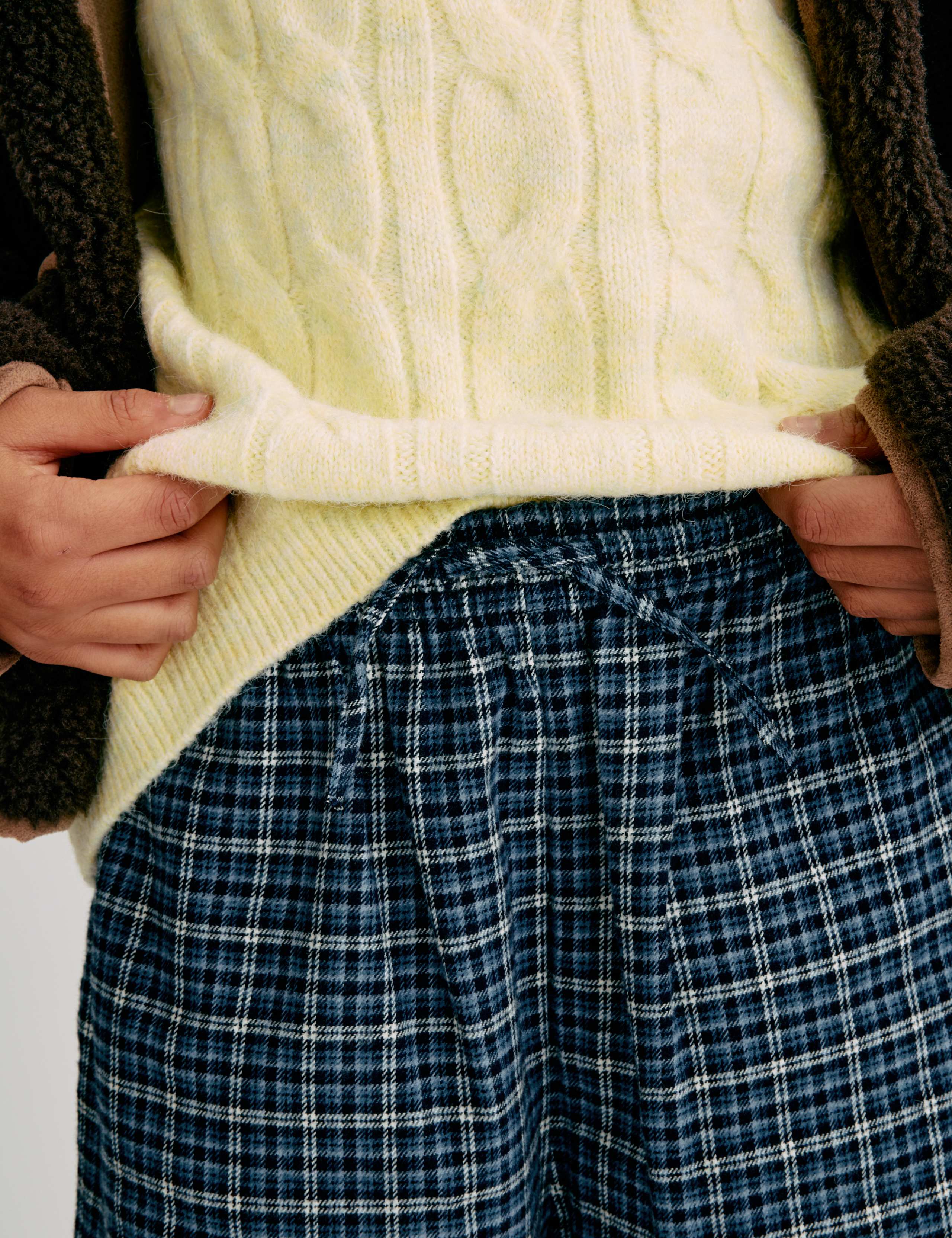 Pure Cotton Checked Relaxed Trousers (6-16 Yrs) 6 of 6