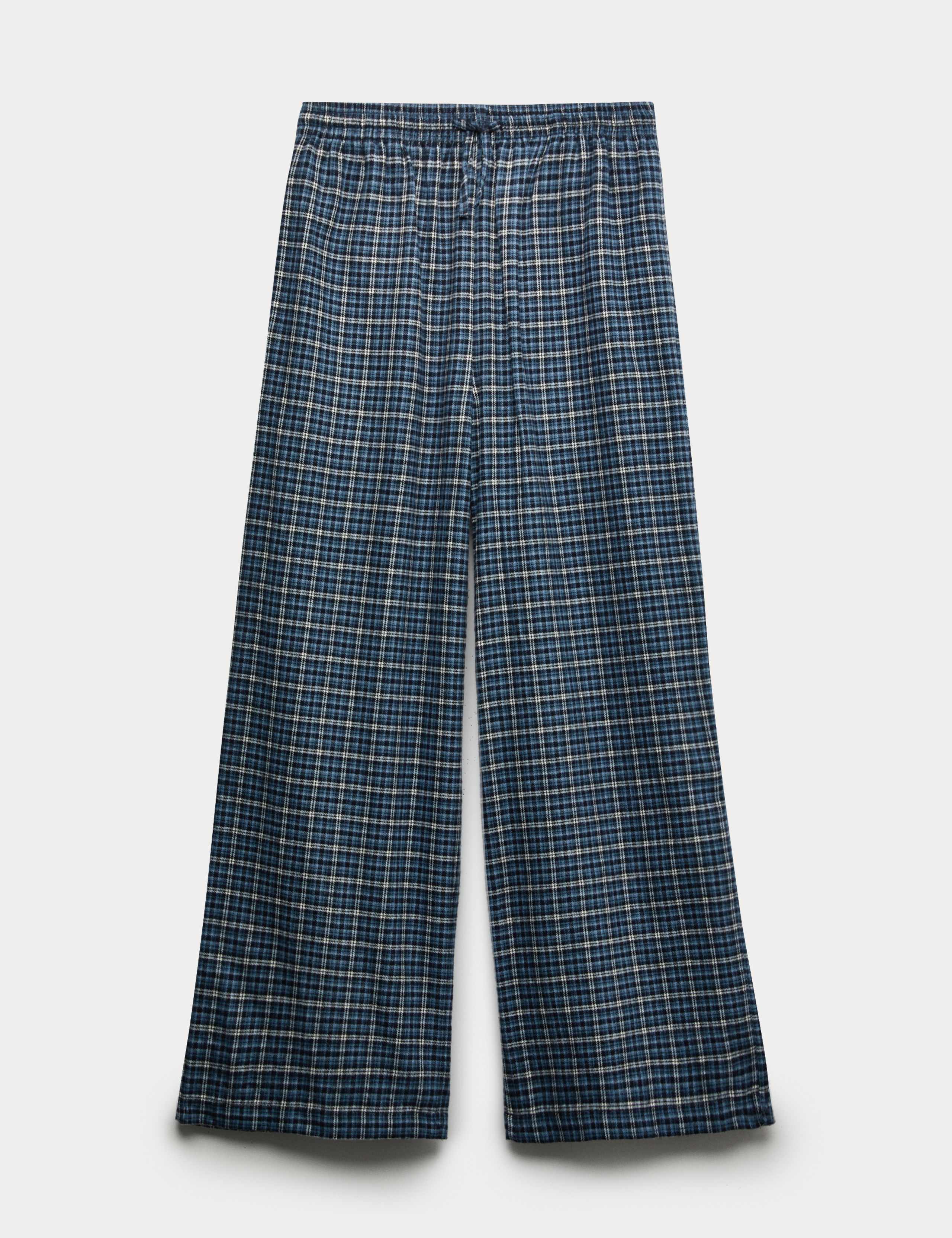 Pure Cotton Checked Relaxed Trousers (6-16 Yrs) 2 of 6