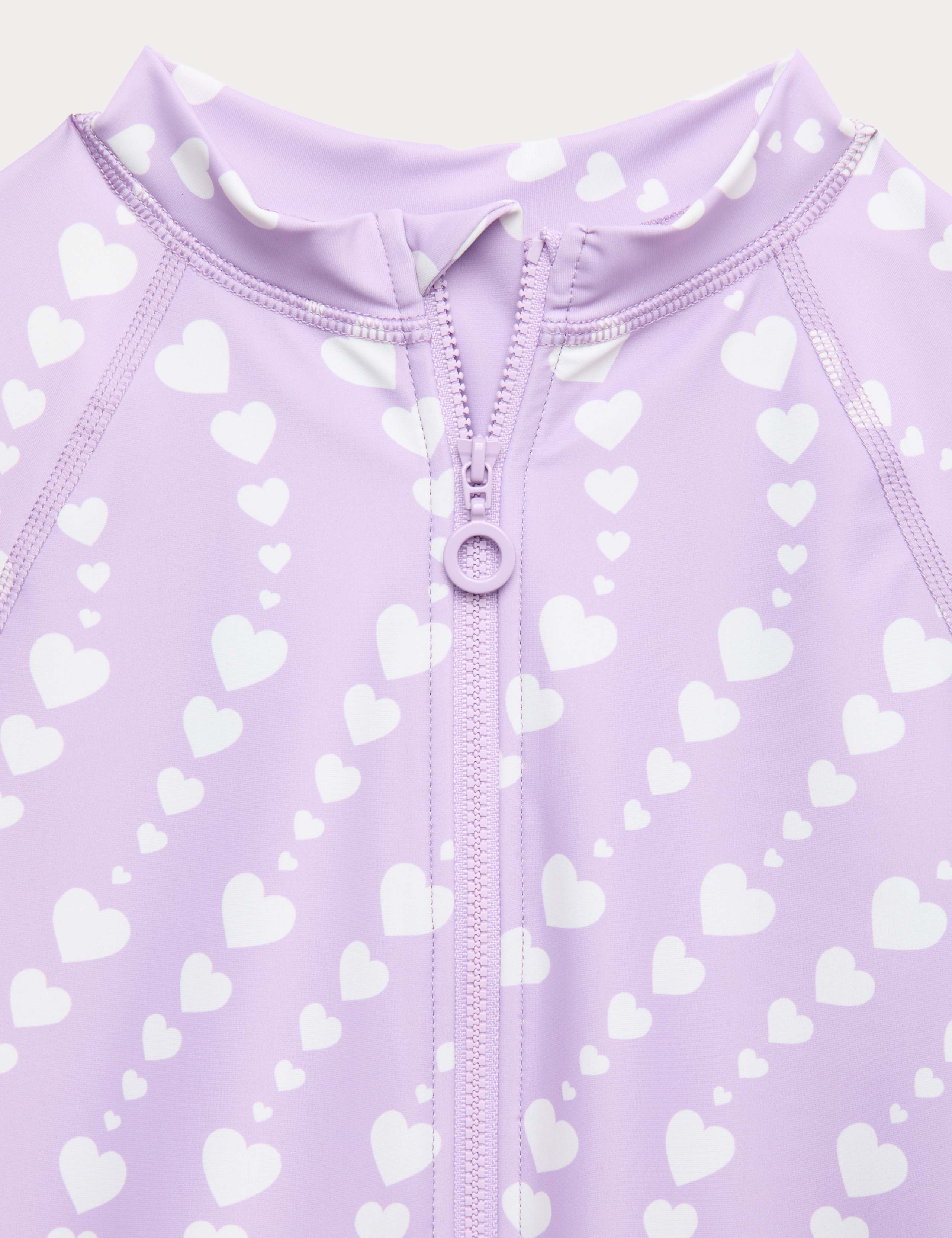 Heart Print Long Sleeve Swimsuit (6-16 Yrs) 2 of 2