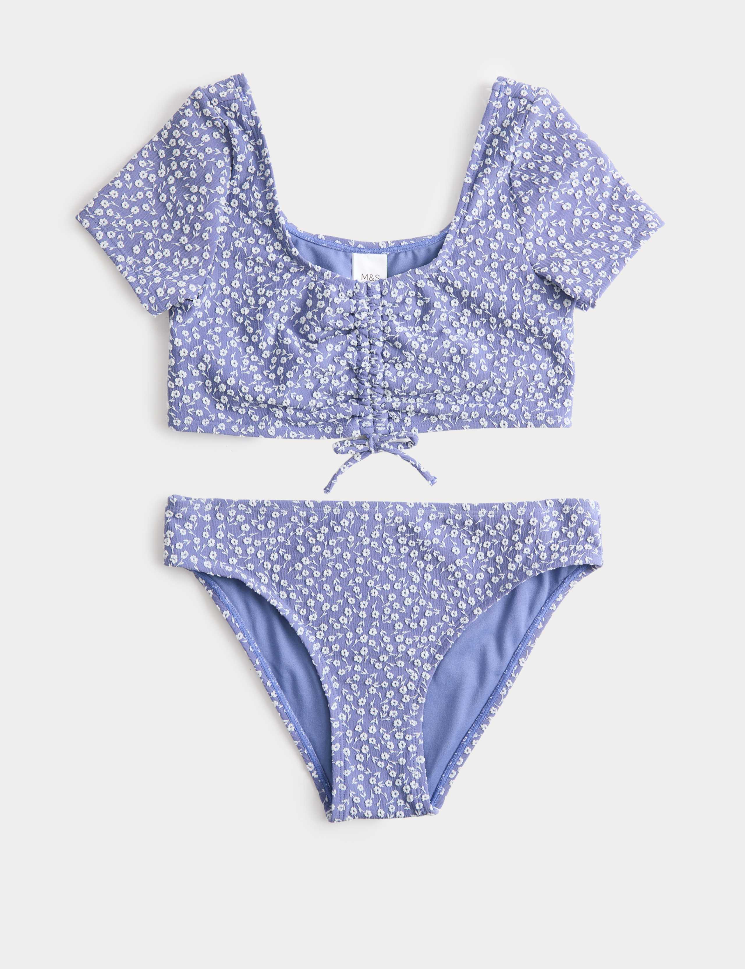 2 Piece Ditsy Floral Cap Sleeve Bikini (6-16 Yrs) 1 of 2