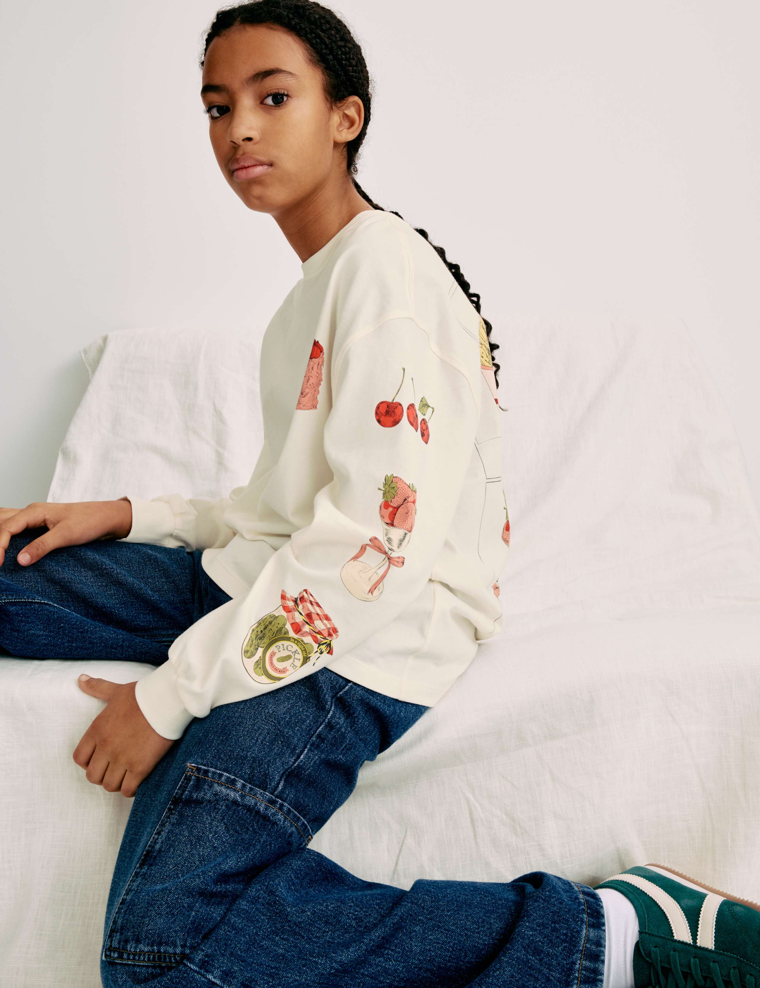 Pure Cotton Food Graphic Top (6-16 Yrs) 1 of 8