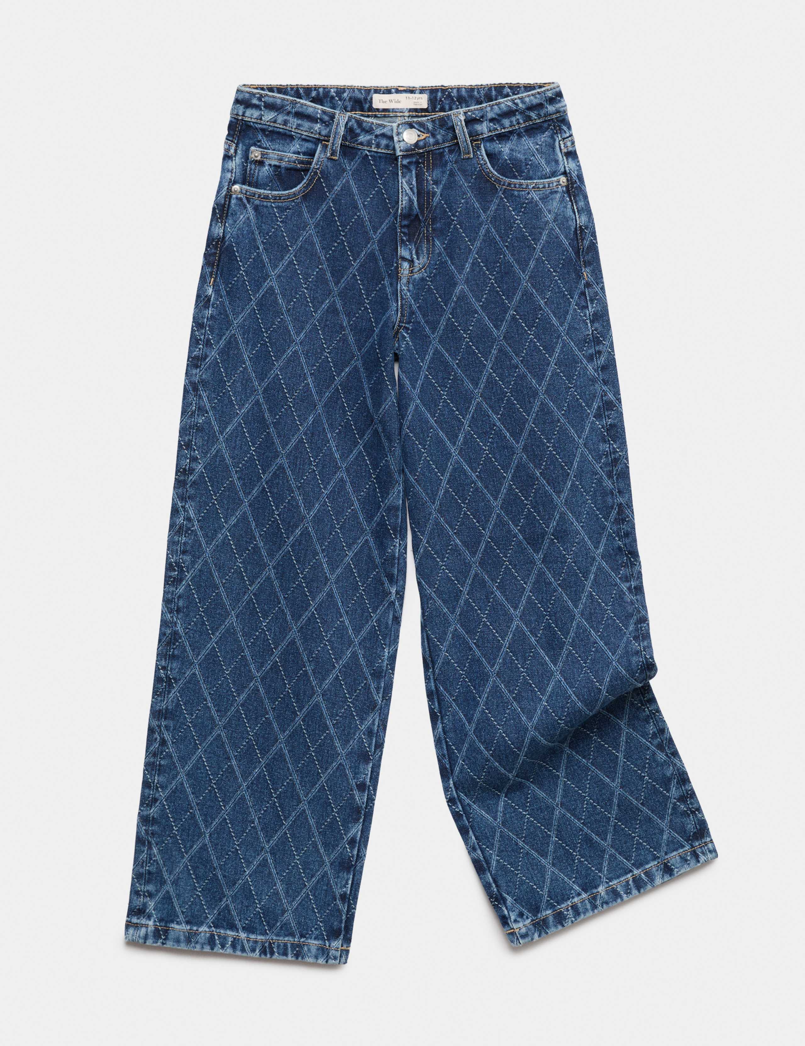 Denim Jacquard Wide Leg Jeans (6-16 Yrs) 2 of 6