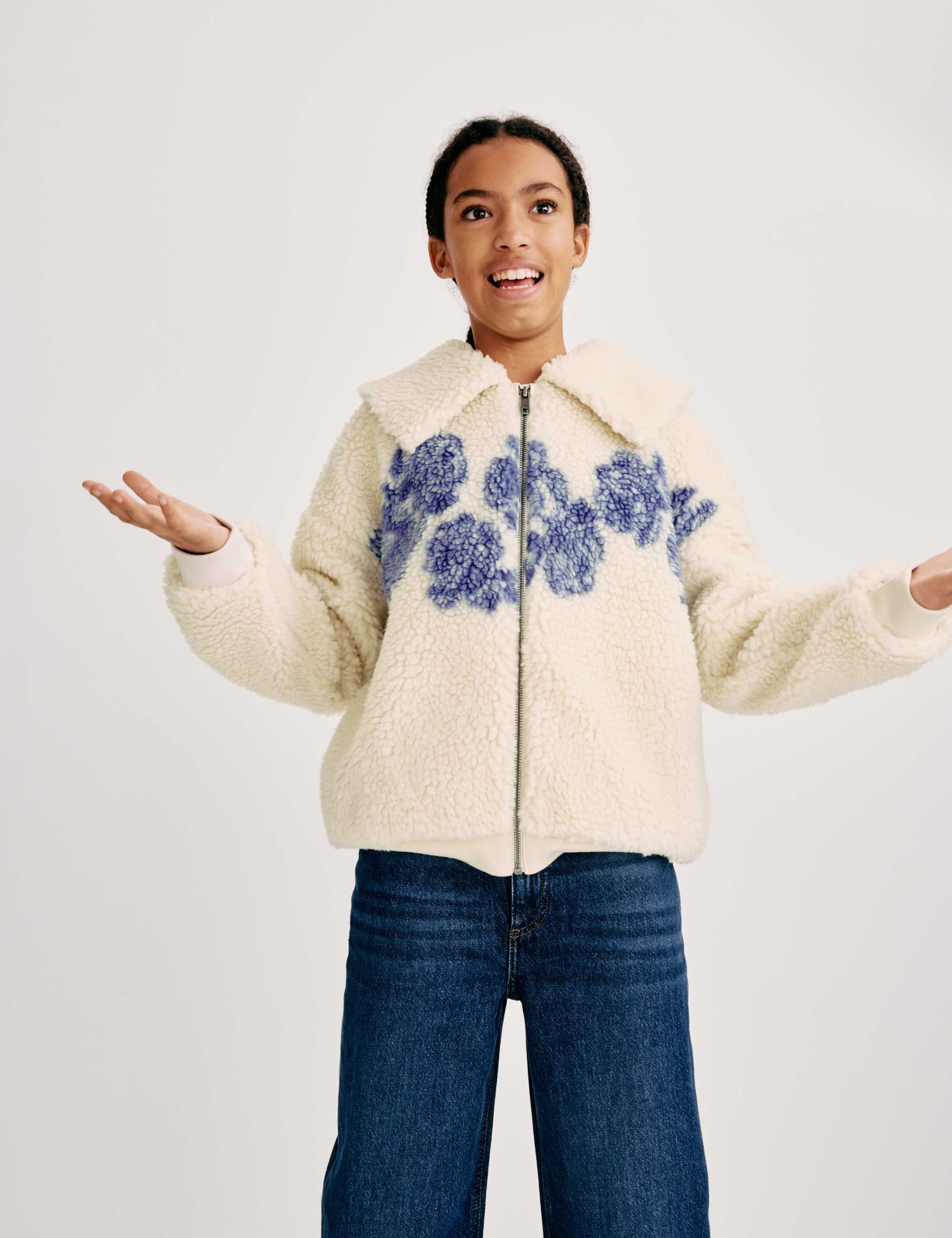 Floral Print Borg Jacket (6-16 Yrs) 1 of 6