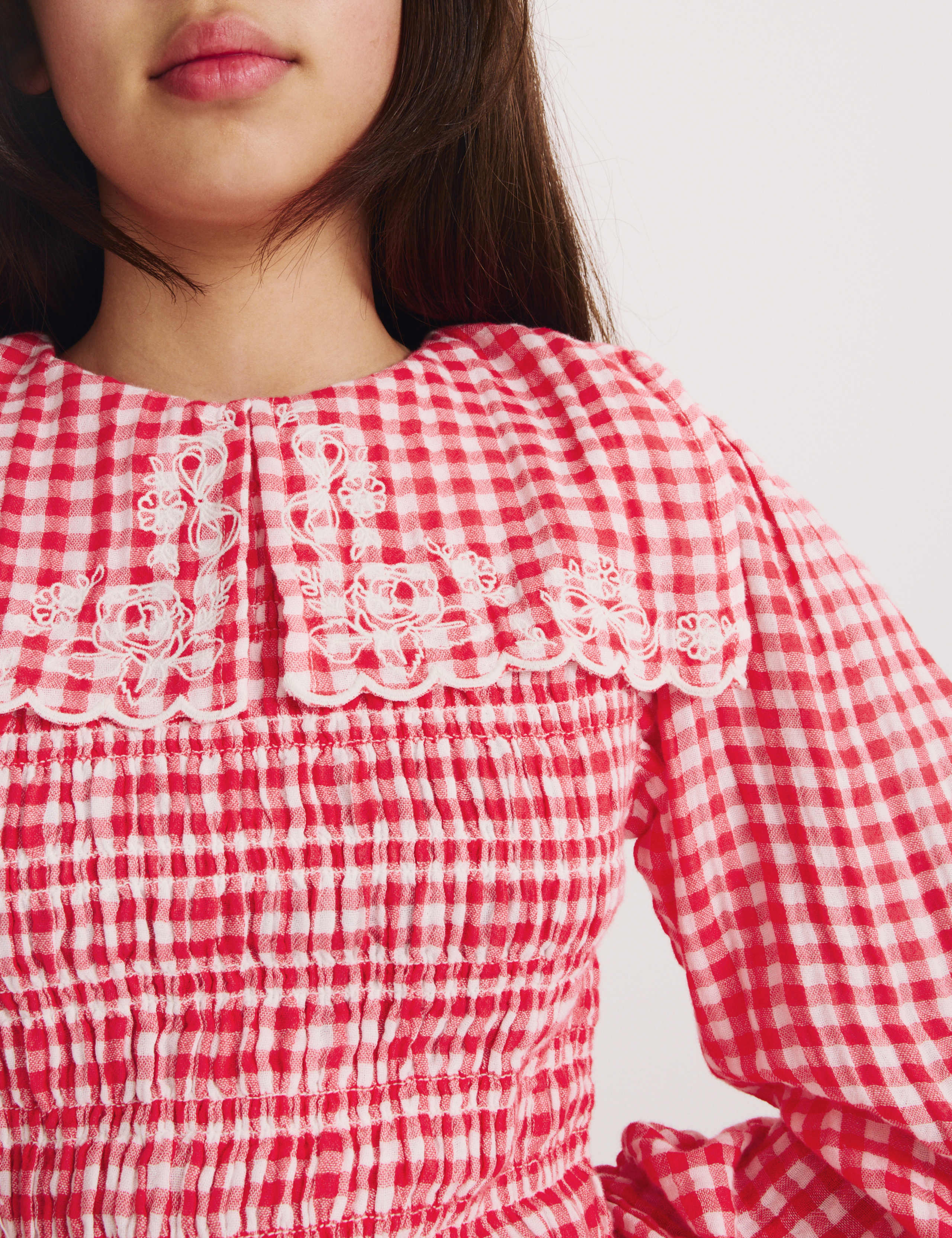 Pure Cotton Gingham Blouse (6-16 Yrs) 3 of 6