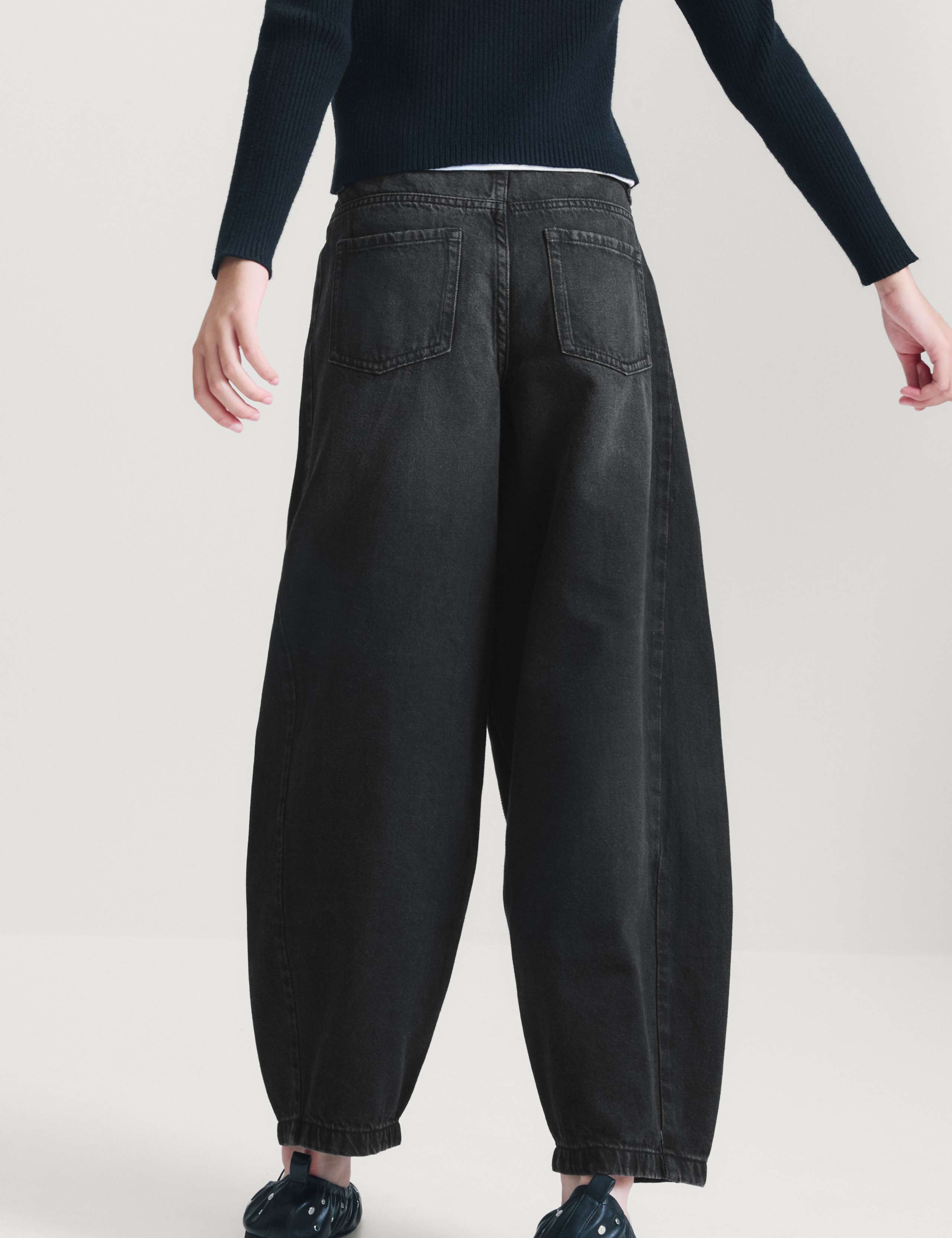 Denim Diamanté Rose Barrel Leg Jeans (6-16 Yrs) 4 of 5