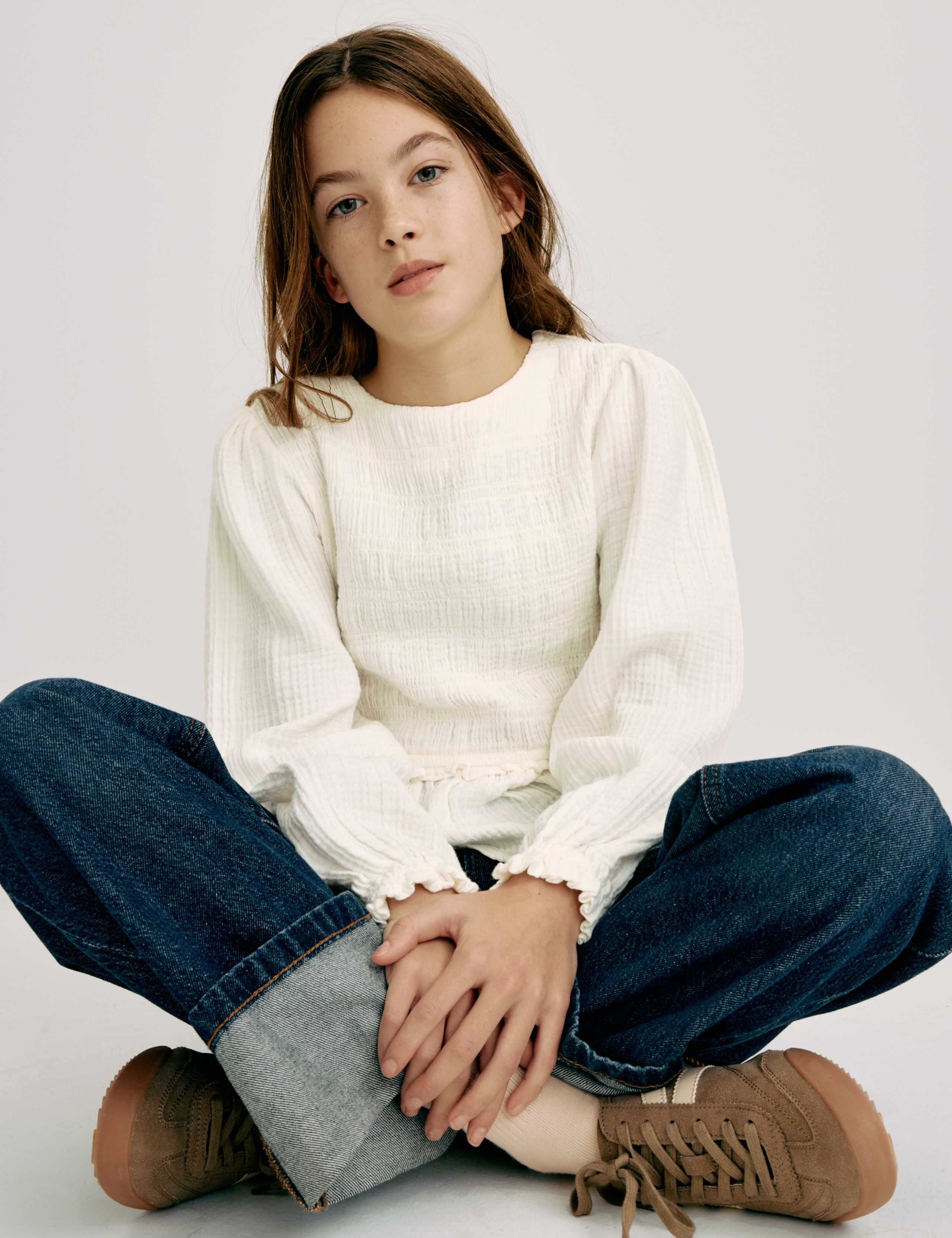 Pure Cotton Shirred Top (6-16 Yrs) 3 of 7