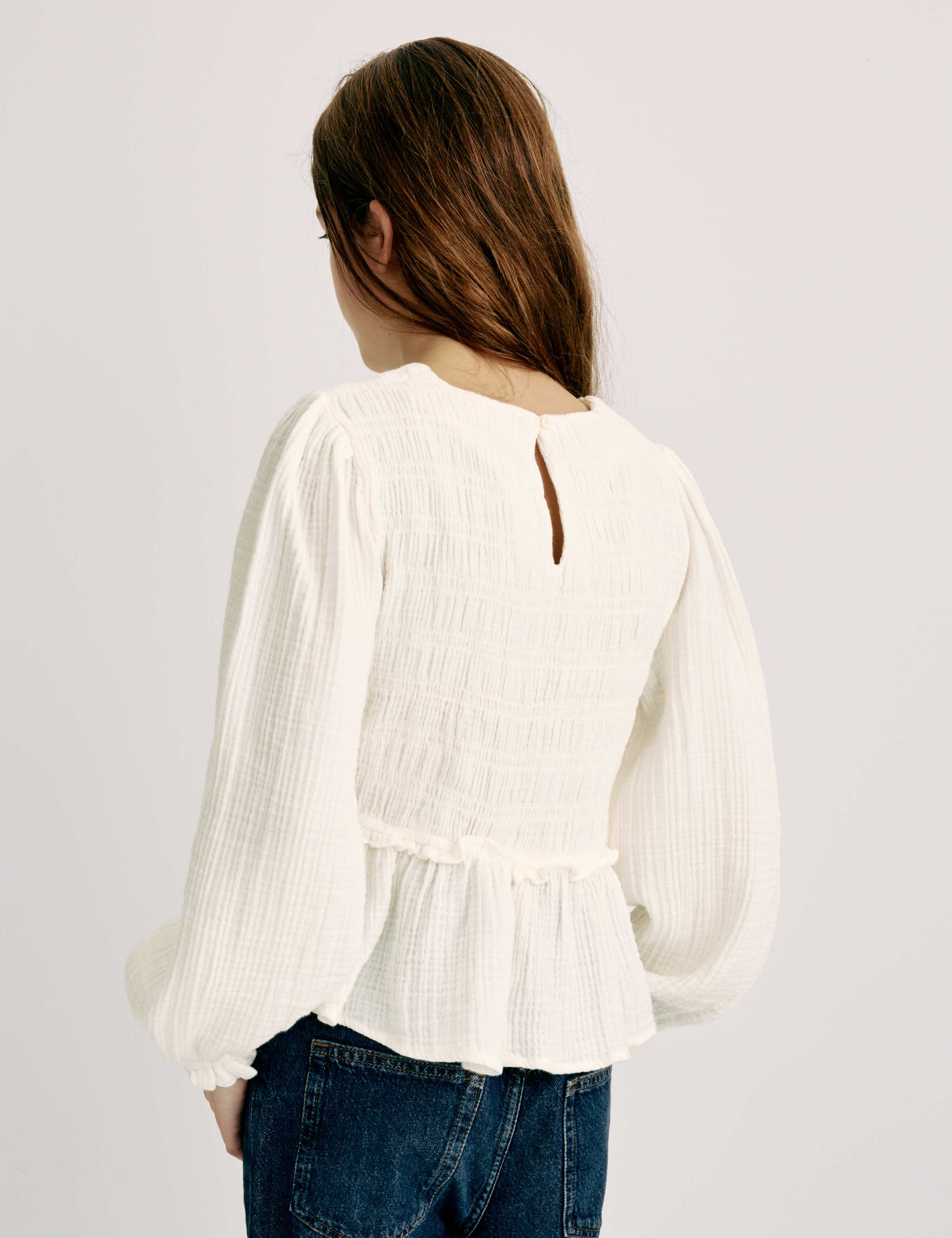 Pure Cotton Shirred Top (6-16 Yrs) 5 of 7