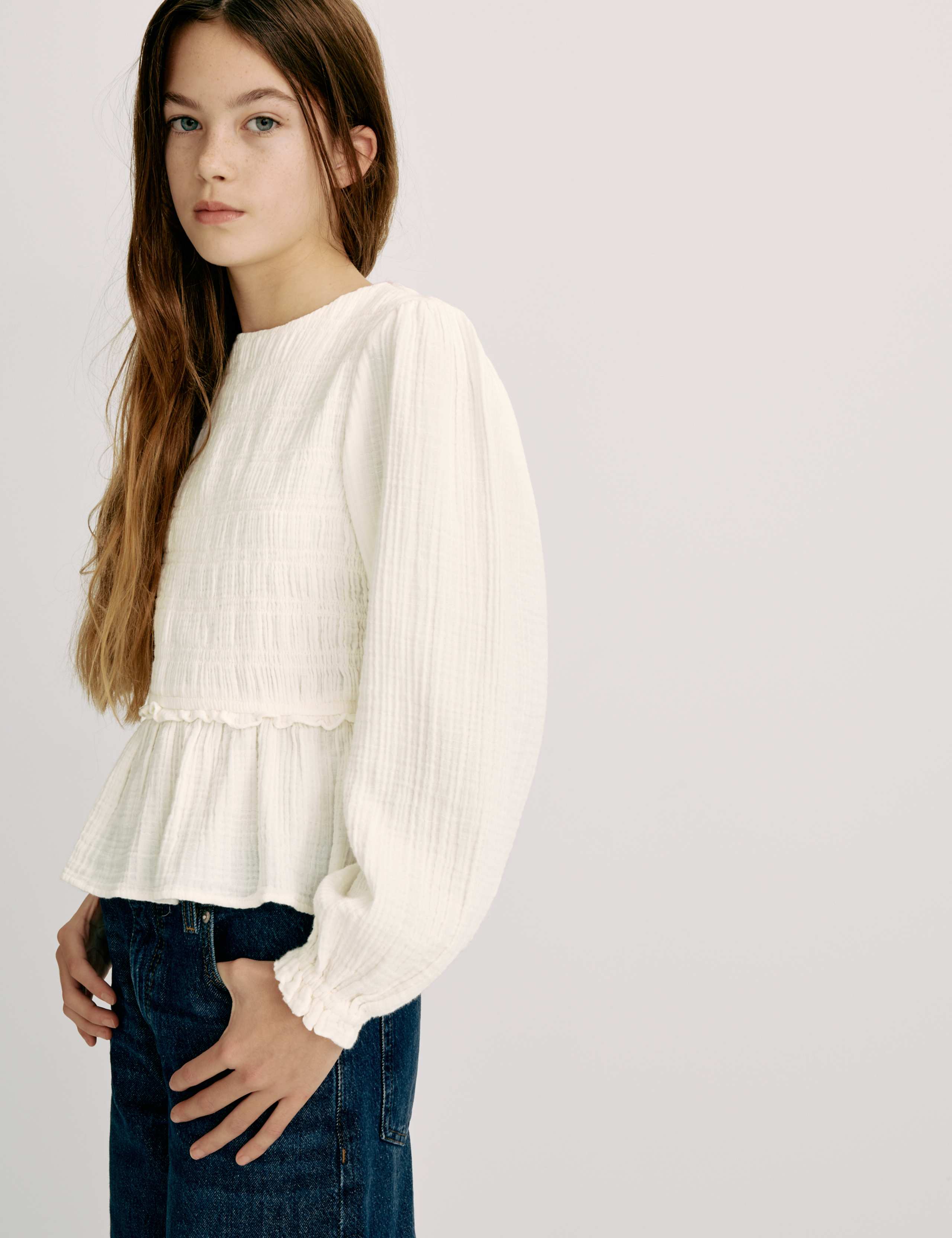 Pure Cotton Shirred Top (6-16 Yrs) 6 of 7