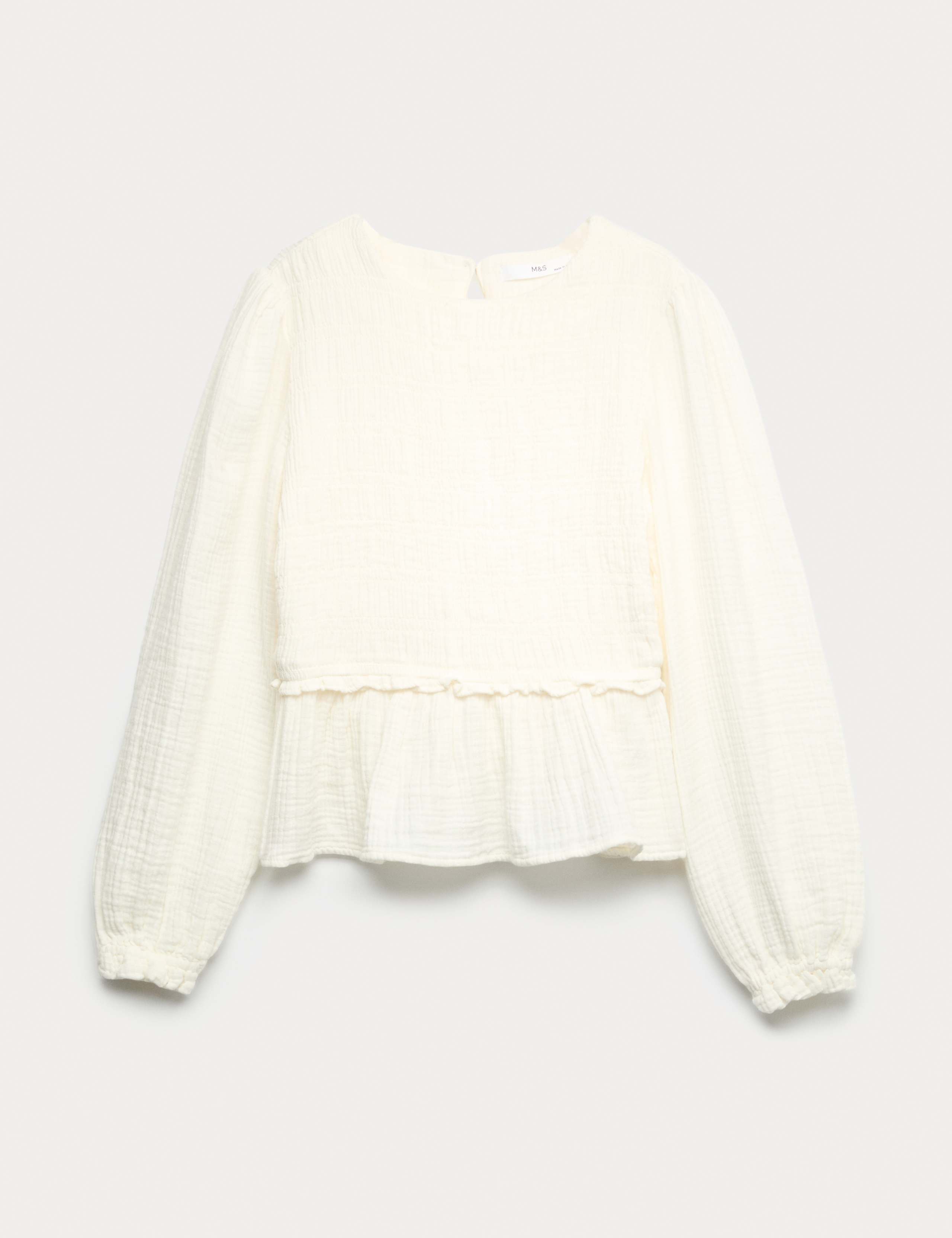 Pure Cotton Shirred Top (6-16 Yrs) 2 of 7