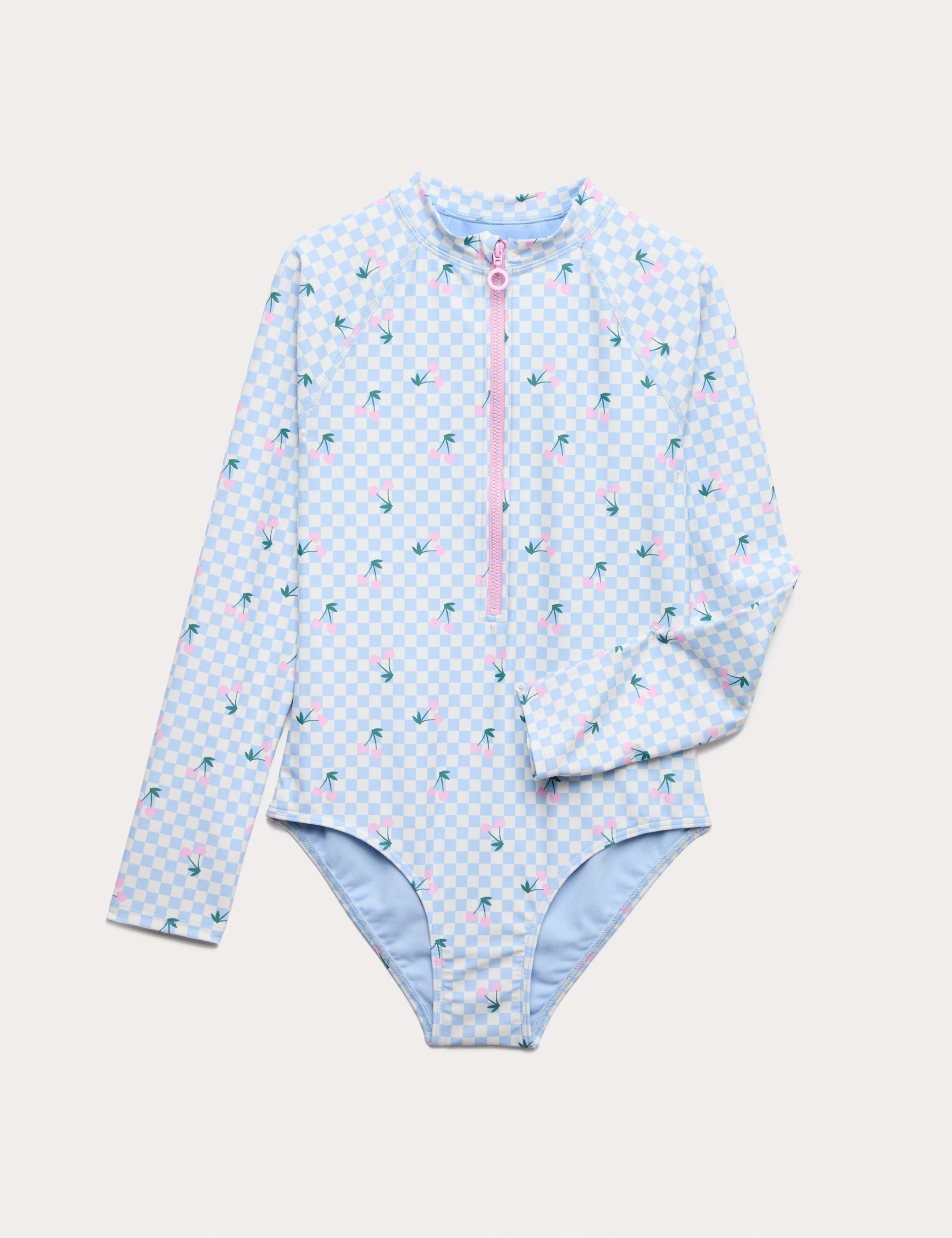 Cherry Print Long Sleeve Swimsuit (6-16 Yrs) 1 of 1