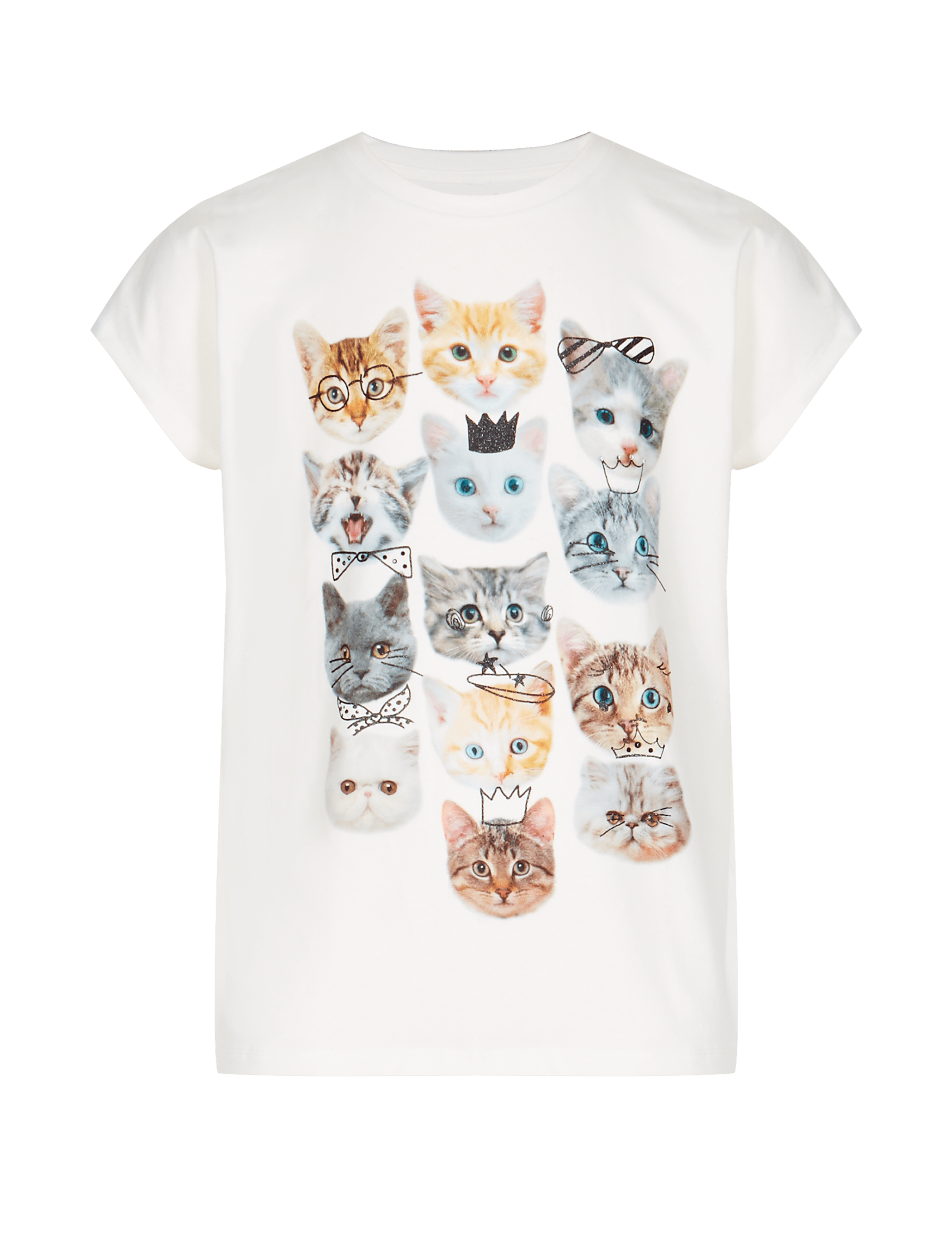 Short Sleeve Cat Print T-Shirt (5-14 Years) 2 of 3