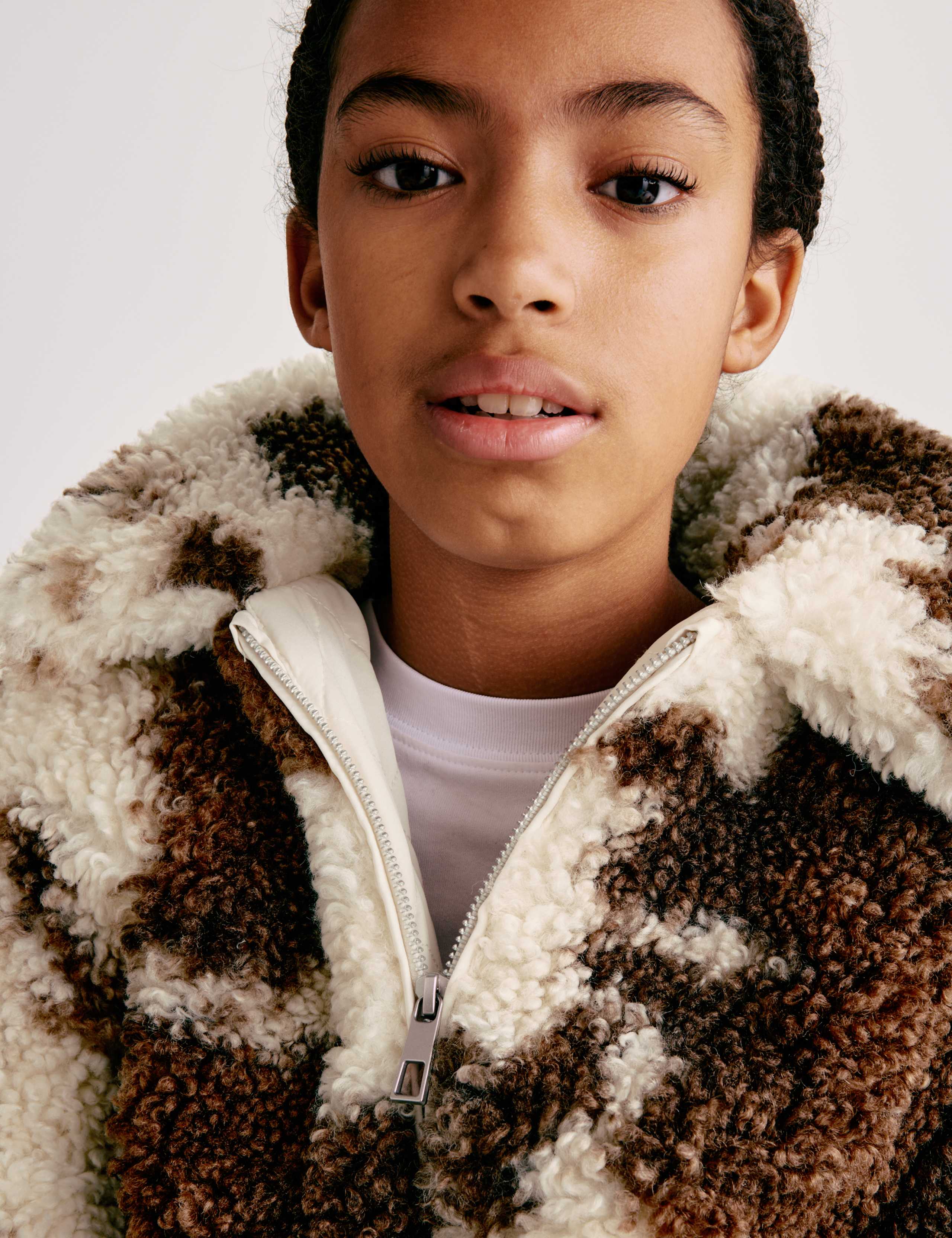 Pony Fur Borg Collared Jacket (6-16 Yrs) 1 of 2